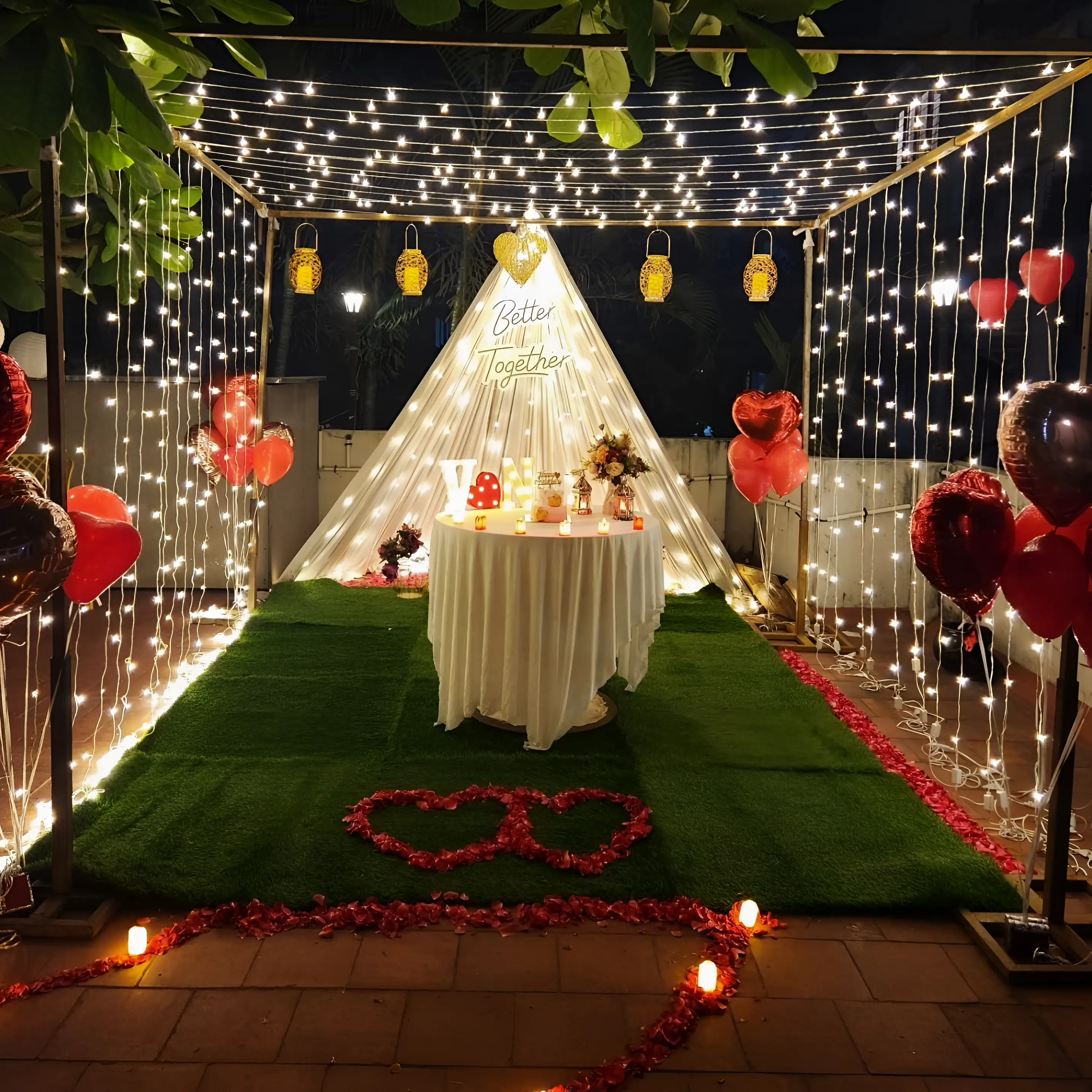 Dreamy Canopy Terrace Decoration