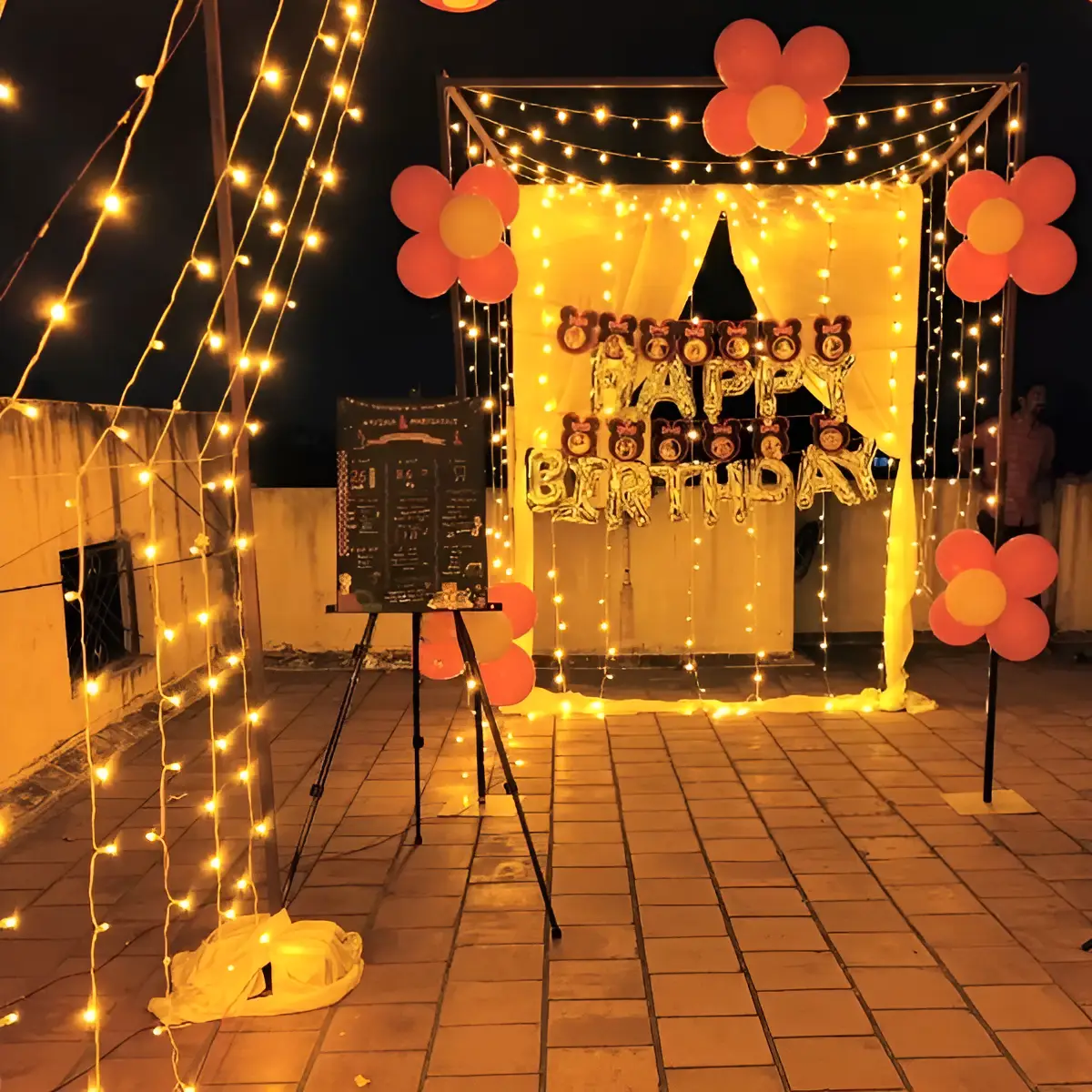 Surprise Birthday Terrace Decoration