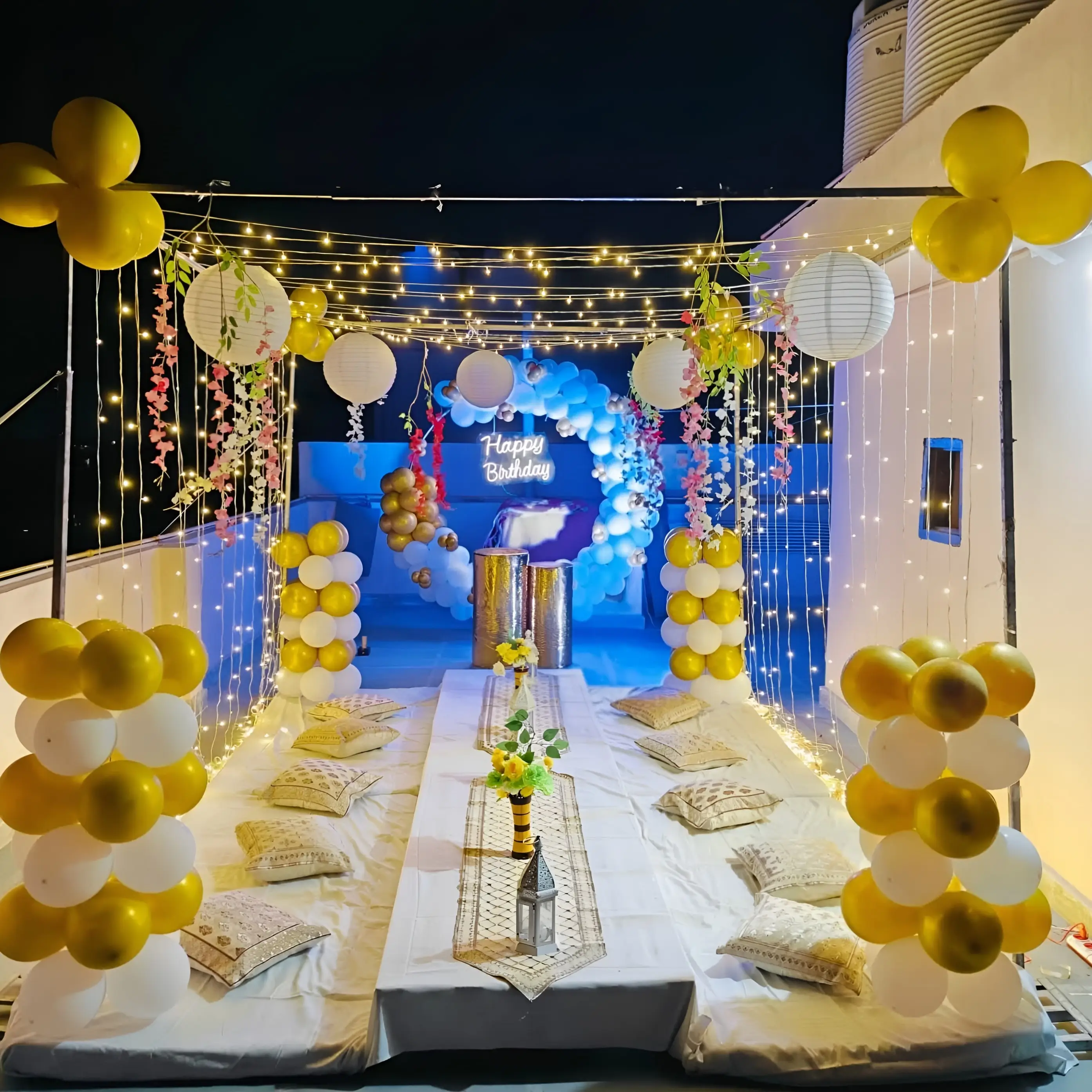 Boho Theme Terrace Setup