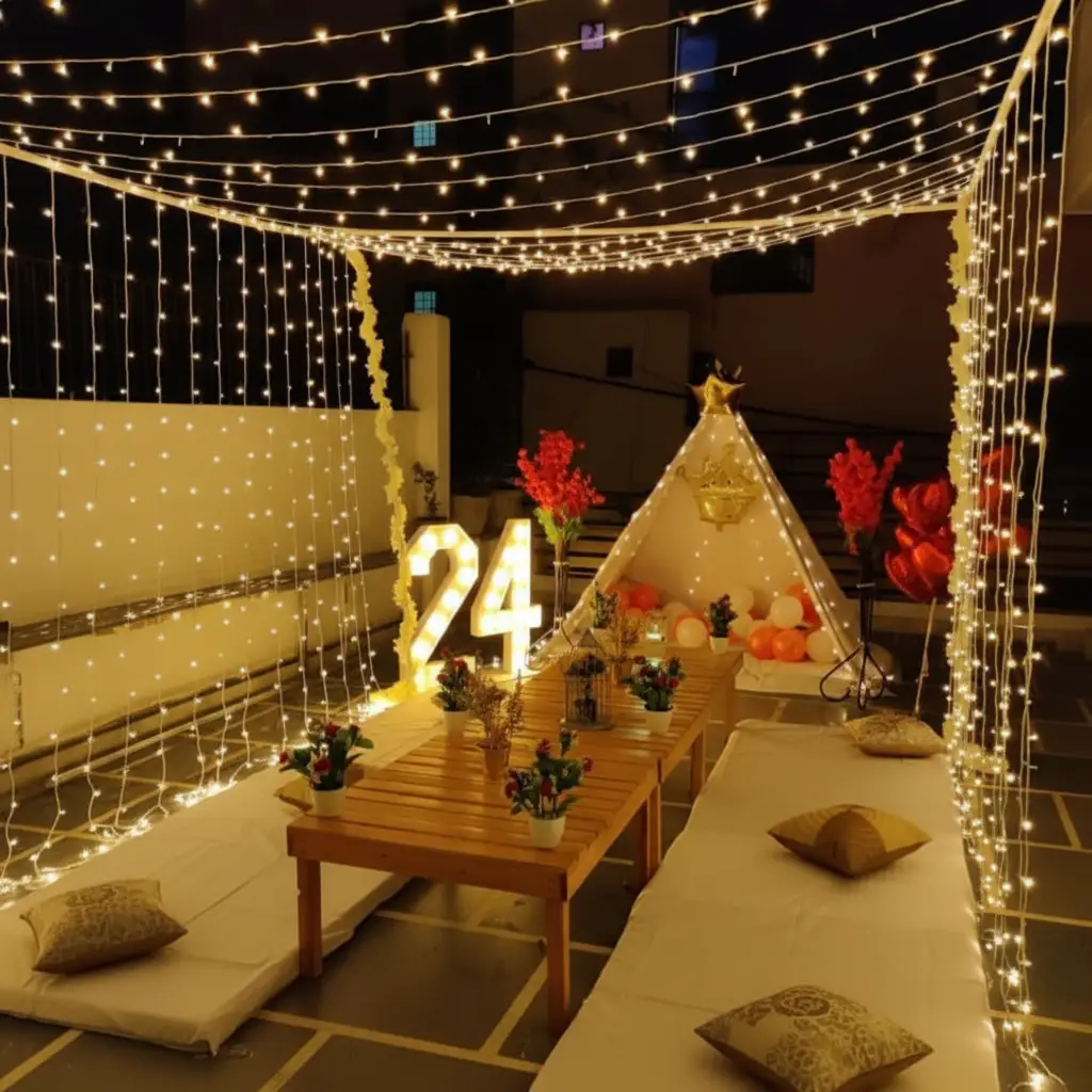 Grand Rooftop Birthday Party Decor