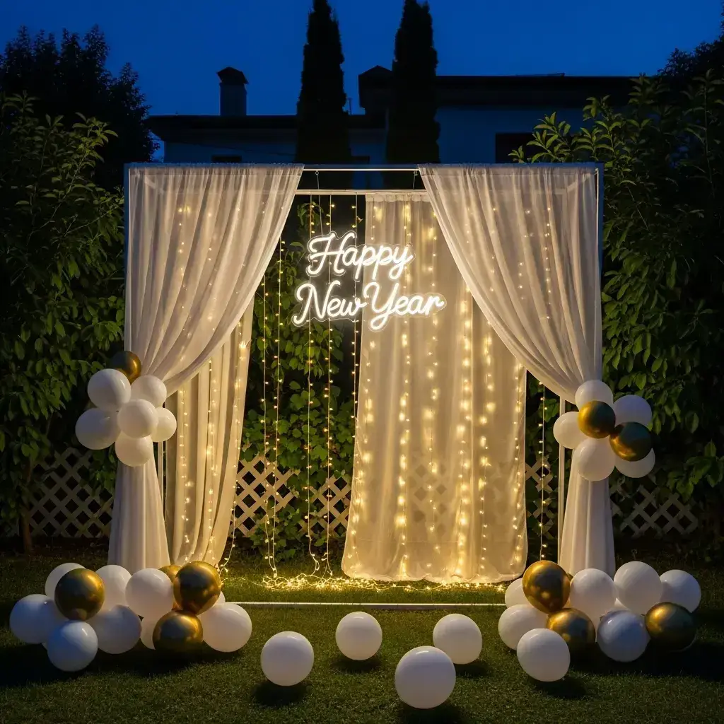 Rooftop New Year Celebration Decor