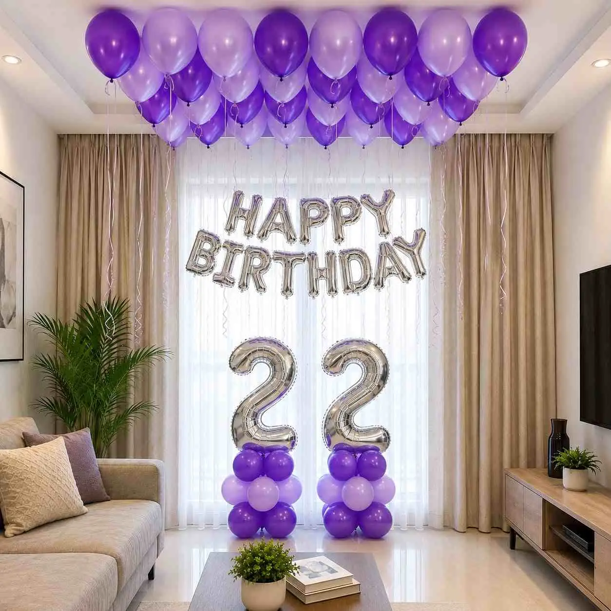 Purple Theme Decor — Birthday Decorations in Chennai in Chennai