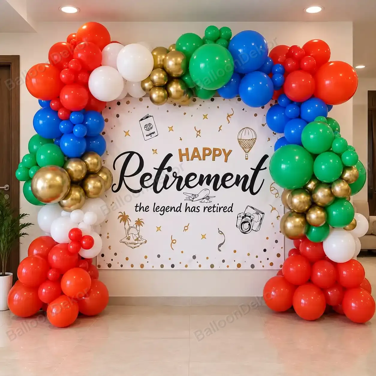 Office Retirement Balloon Decor — Retirement & Farewell Decorations