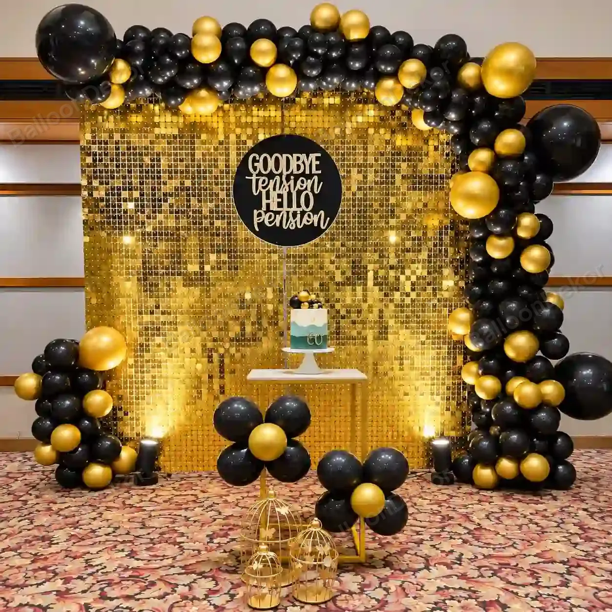Retirement Party Backdrop Decoration — Retirement & Farewell Decorations