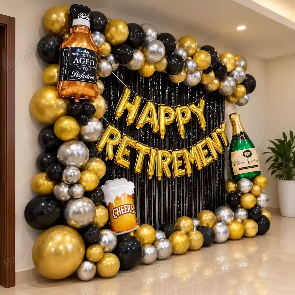 Simple Retirement Balloon Decoration — thumbnail 2