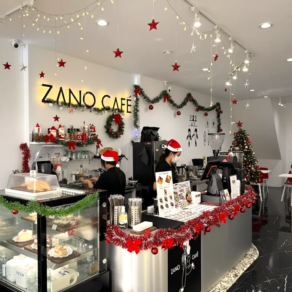Christmas Theme Cafe Decoration