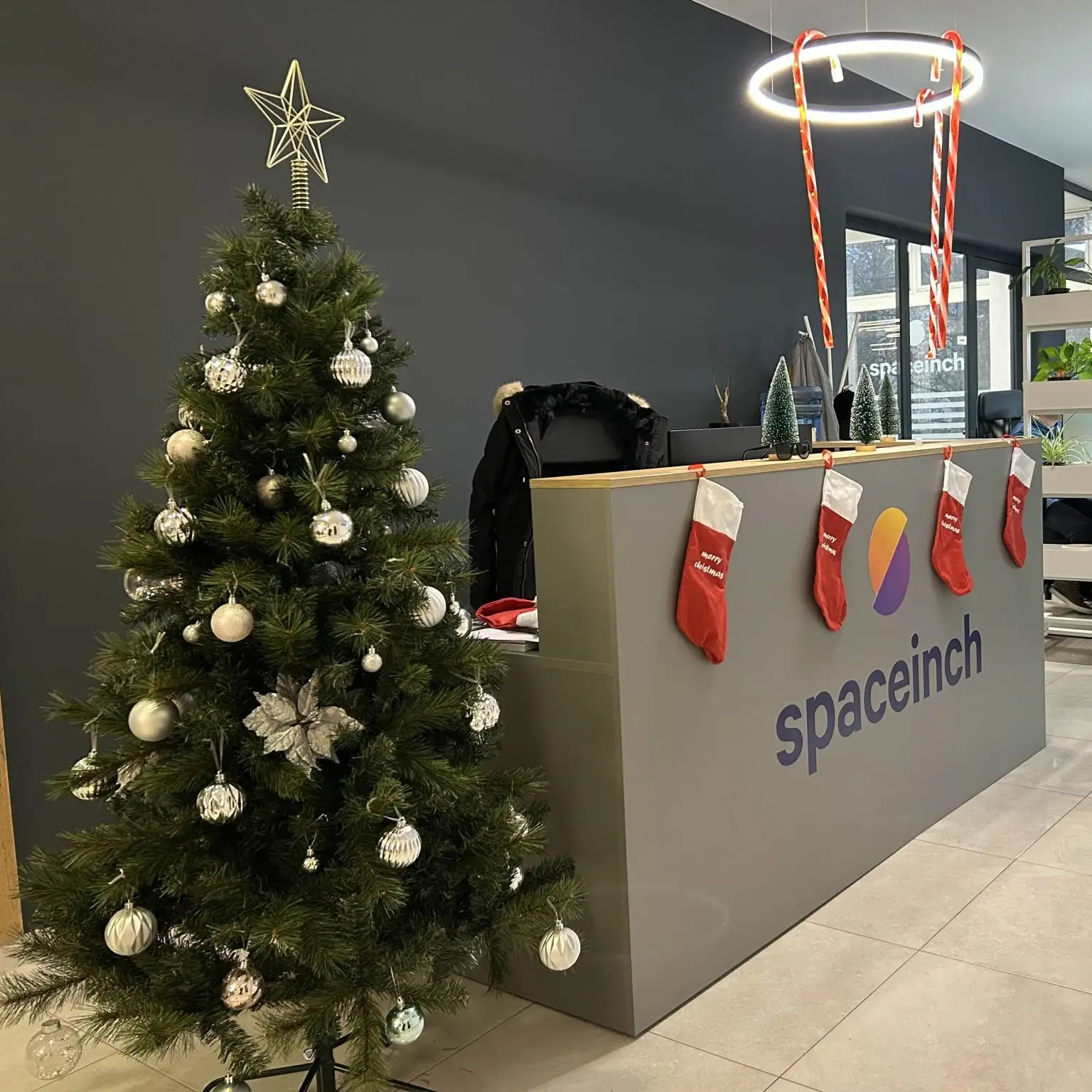 Christmas Festival Office Reception Setup