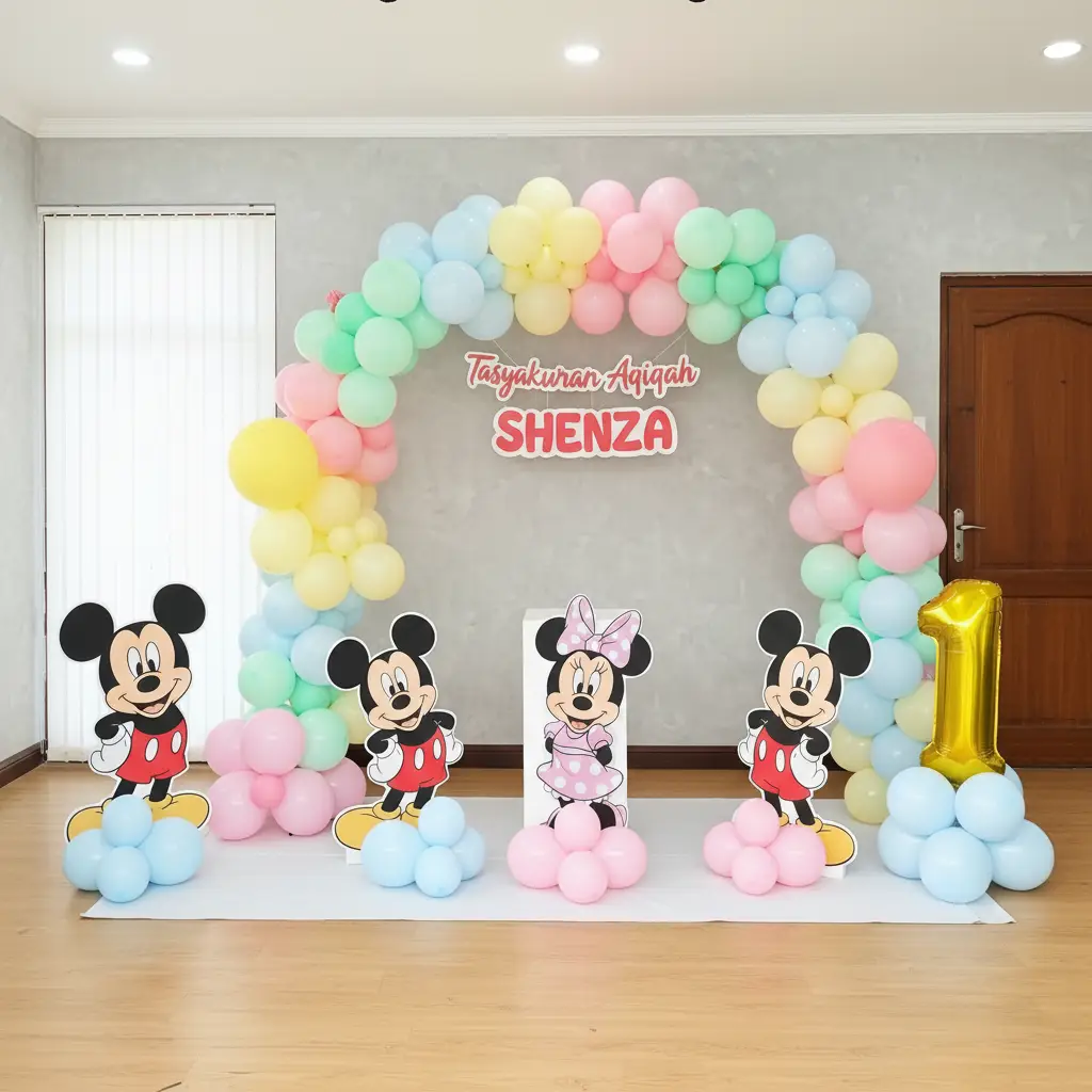 mickey and minnie Theme Aqeeqa Setup