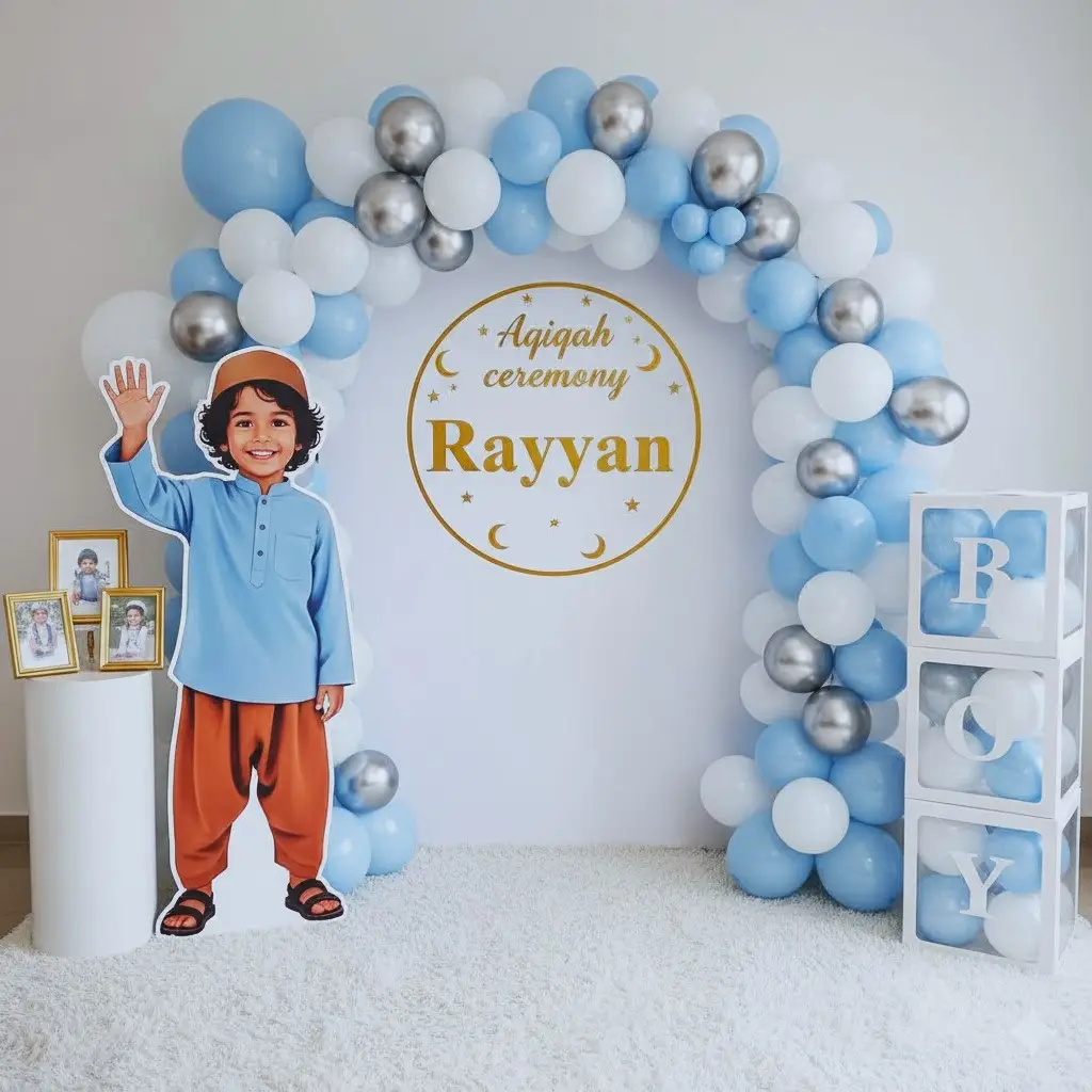 Islamic Aqiqah Decor for Baby Boy