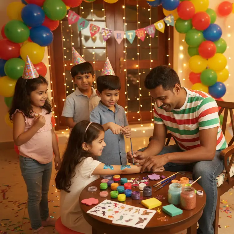 Tattoo Artist For Kids Birthday Celebration