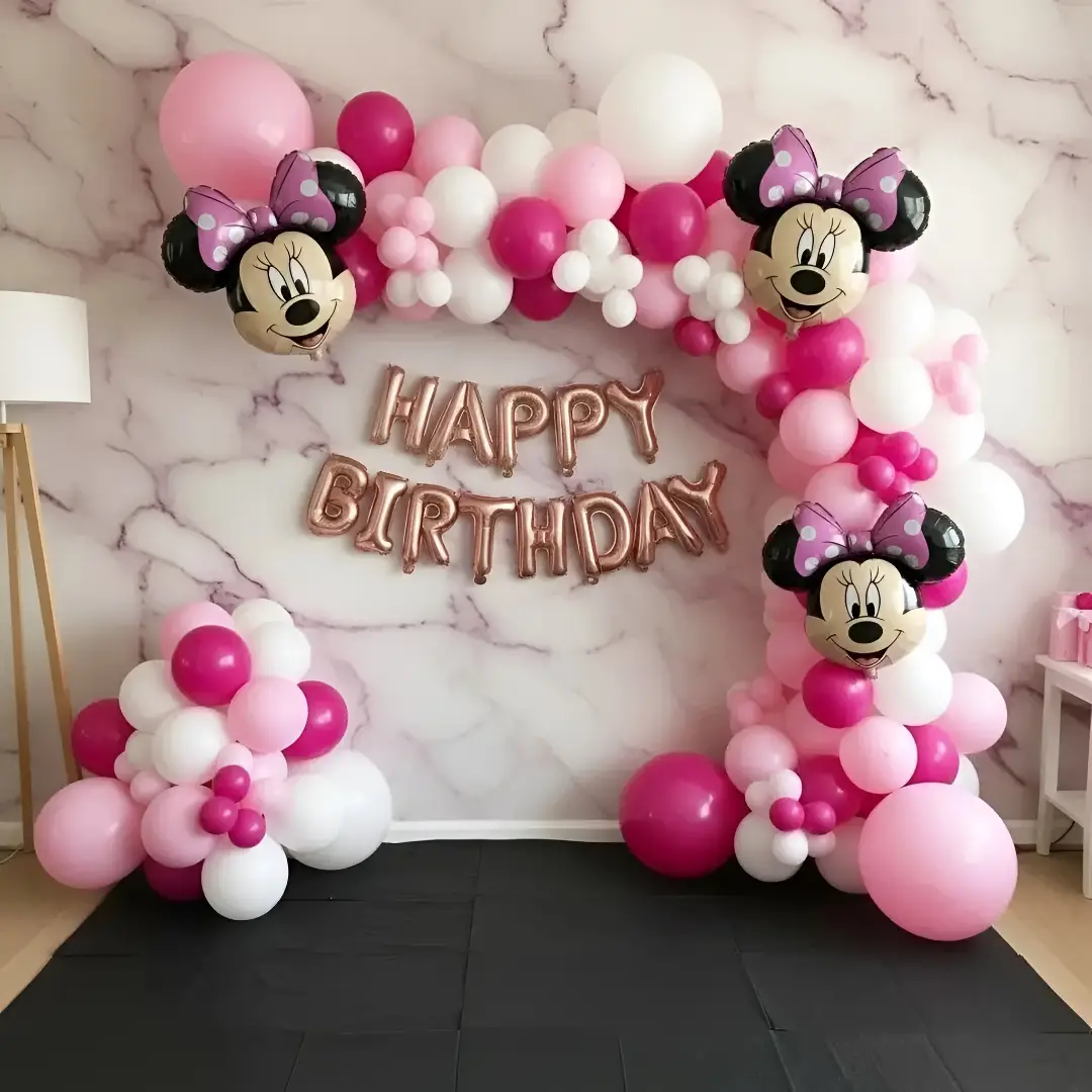 Minnie Mouse Kids Birthday Decor — Mickey Minnie Theme Decoration