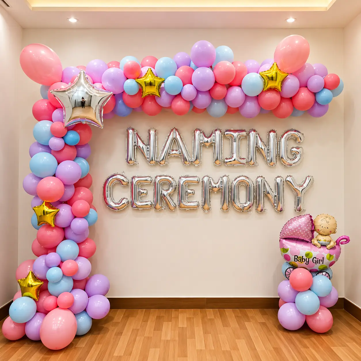 Wall Decor for Naming Ceremony — Baby Ceremony Decoration