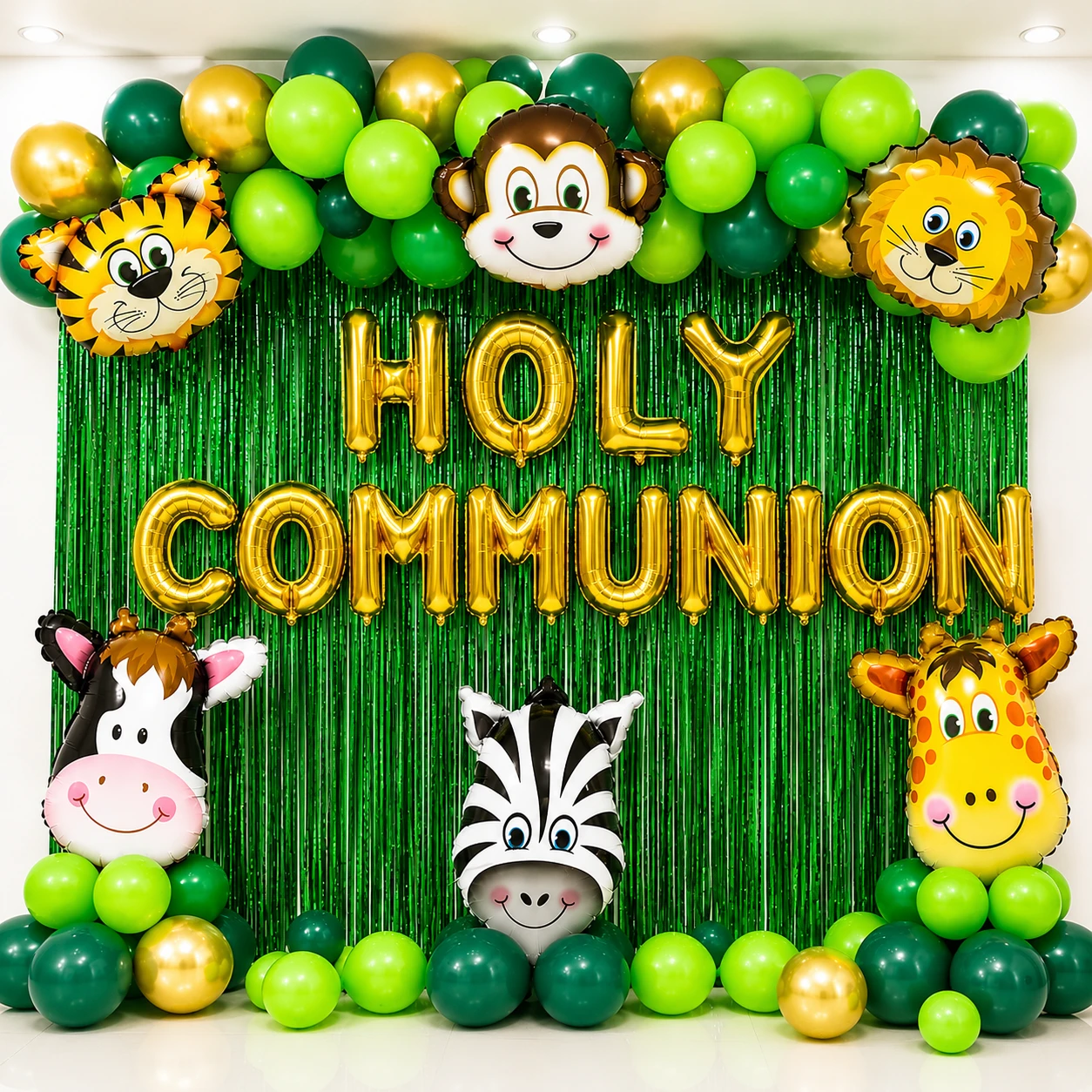 Jungle Safari Holy Communion Balloon Decoration — Baptism & Christening Decoration
