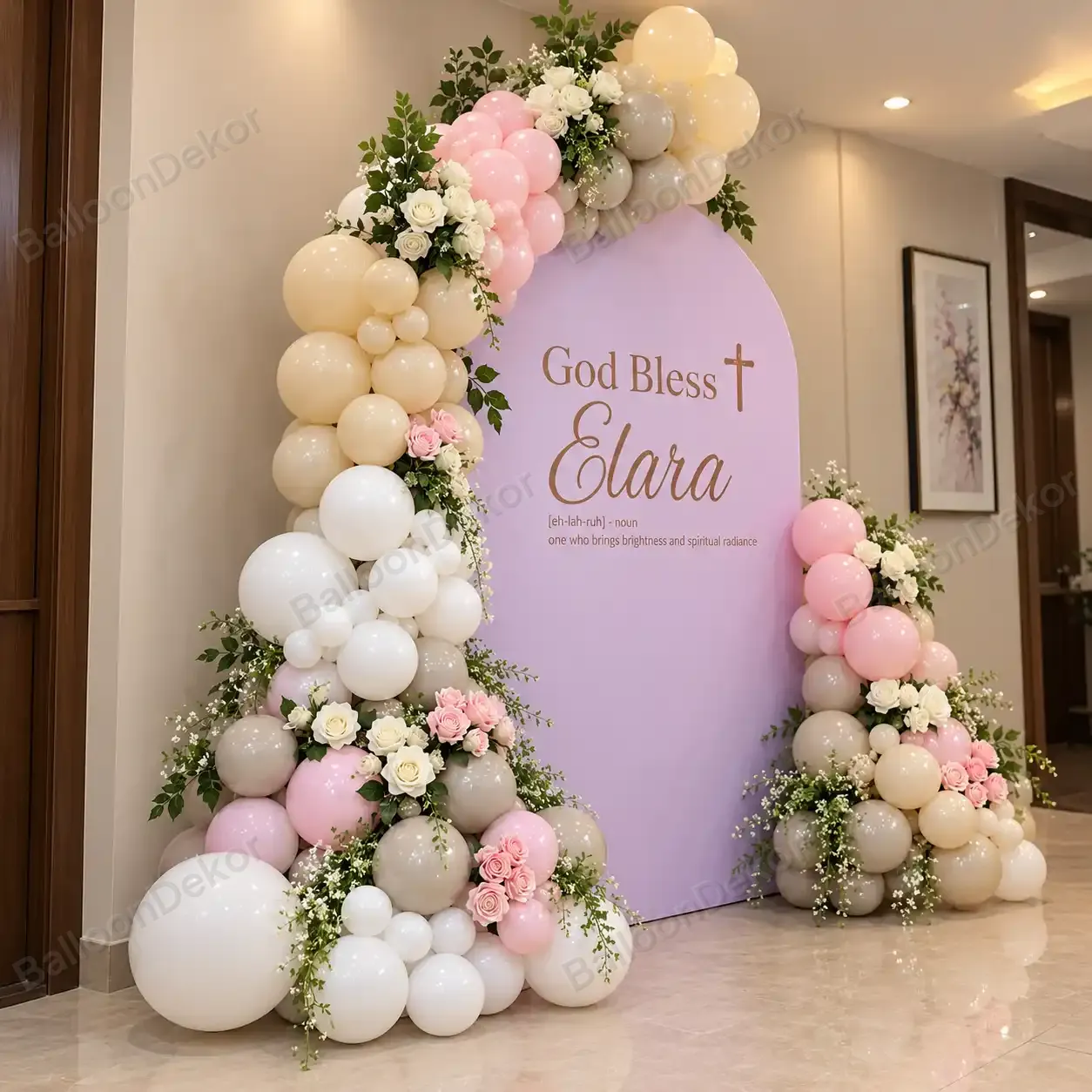 Elegant God Bless Baby Decoration — thumbnail 2