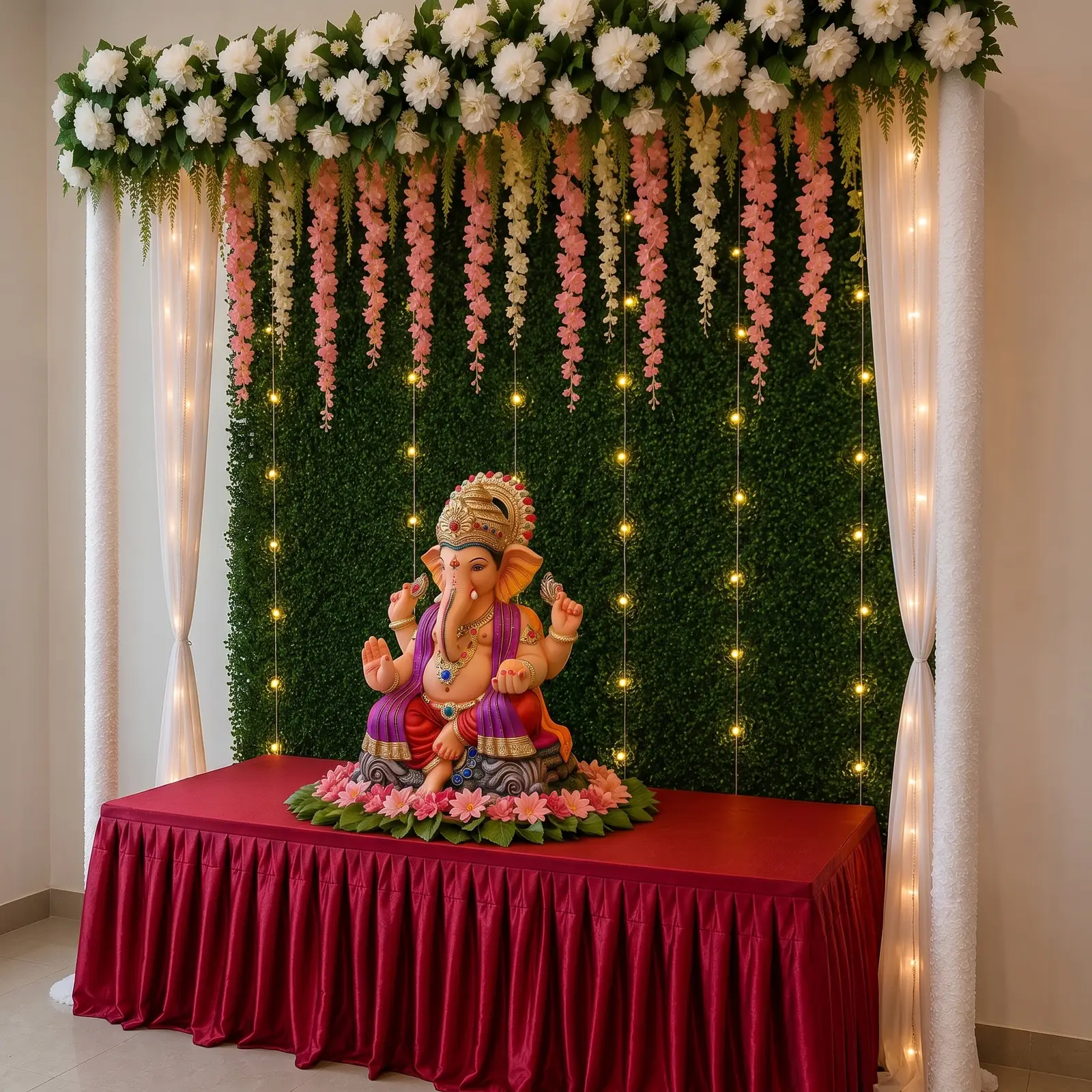 Eco-Friendly Ganpati Backdrop Decoration — thumbnail 2