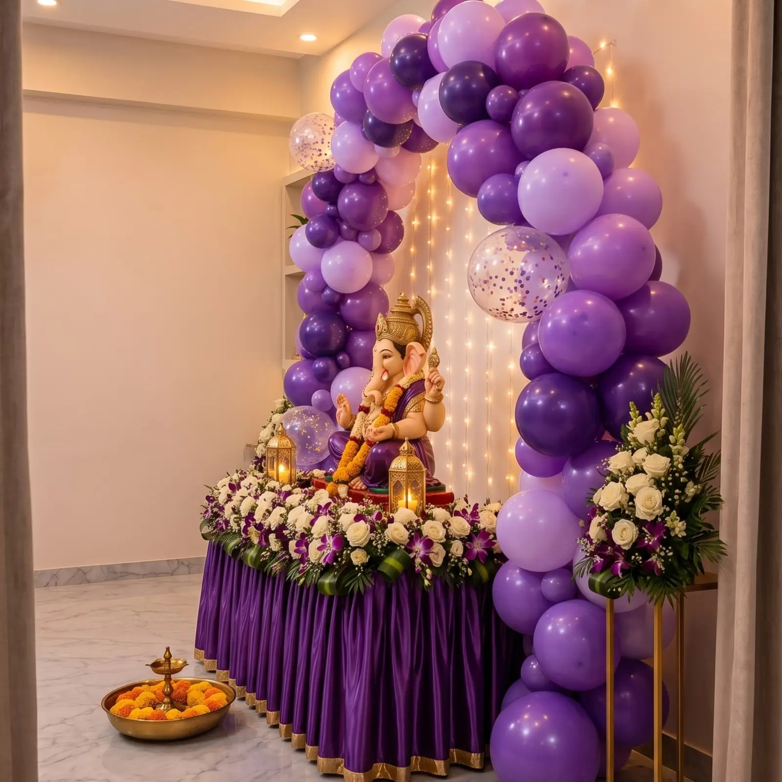 Ganpati Puja Balloon Decoration — thumbnail 3