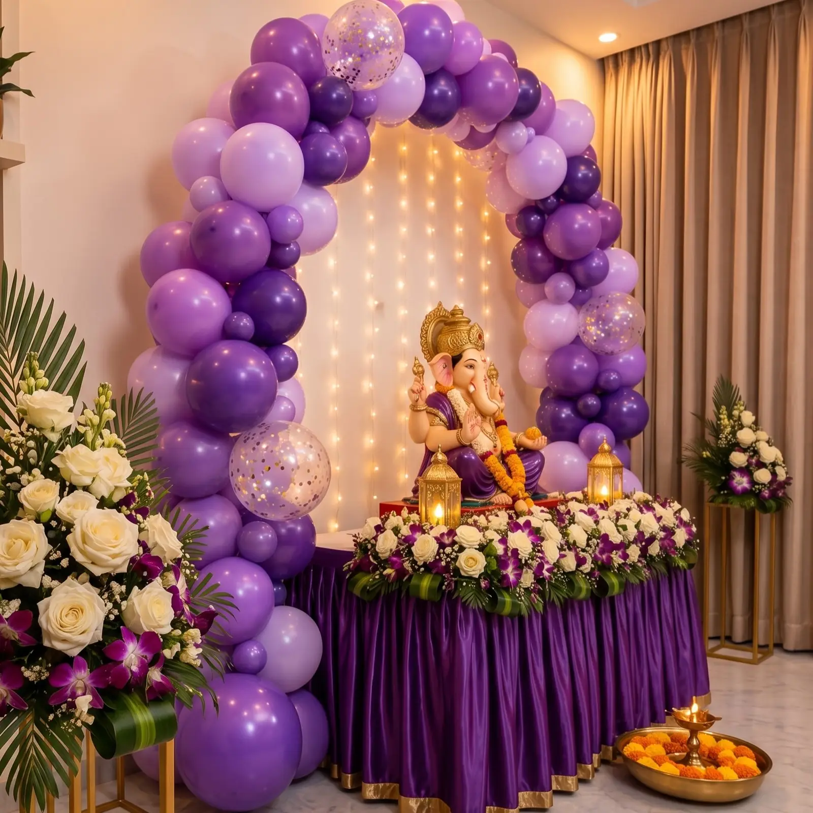 Ganpati Puja Balloon Decoration — thumbnail 2
