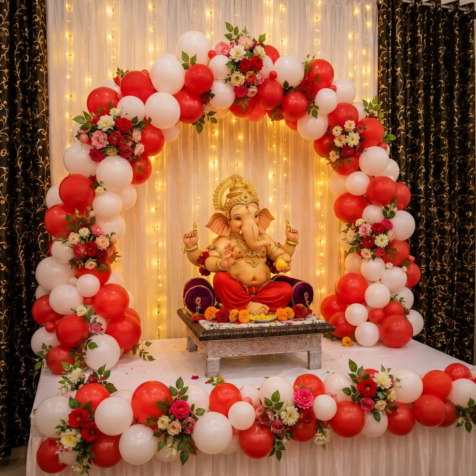 Premium Ganpati Balloon Ring Decoration — thumbnail 2
