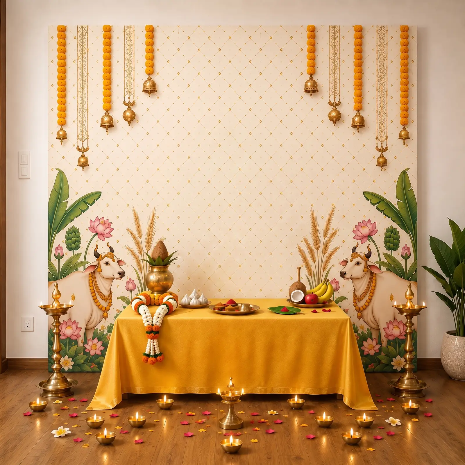 Ganpati Festival Backdrop Decoration — thumbnail 3