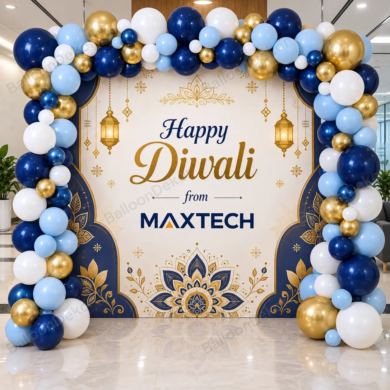 Classic Diwali Backdrop Decoration — thumbnail 2