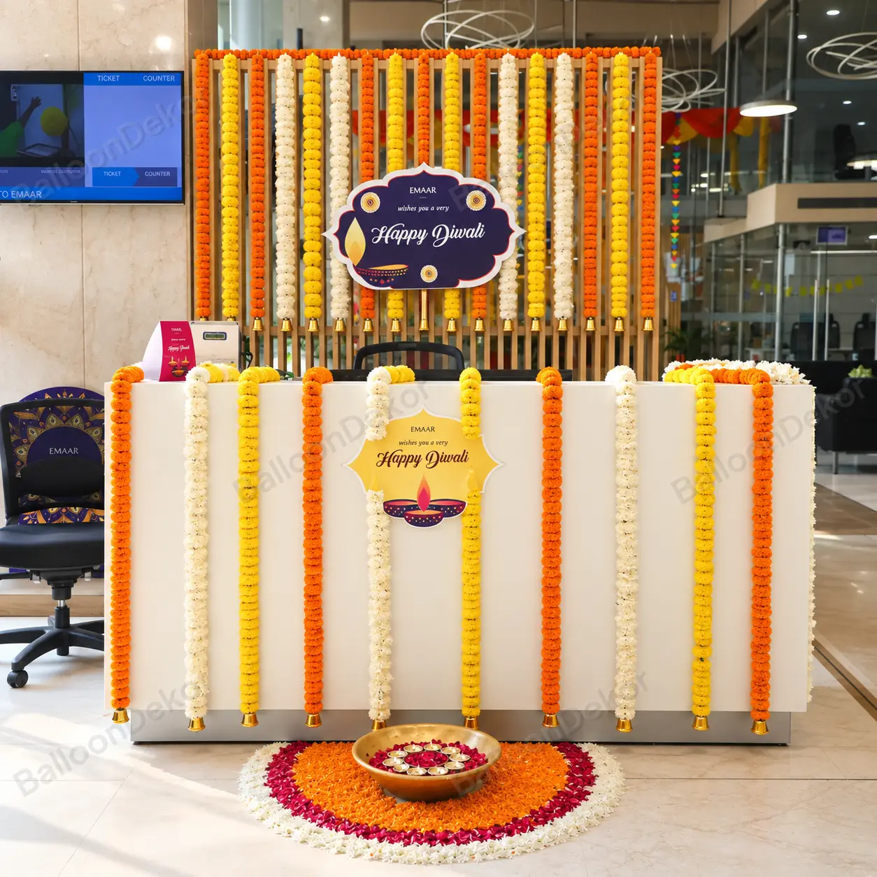 Corporate Diwali Flower Decor