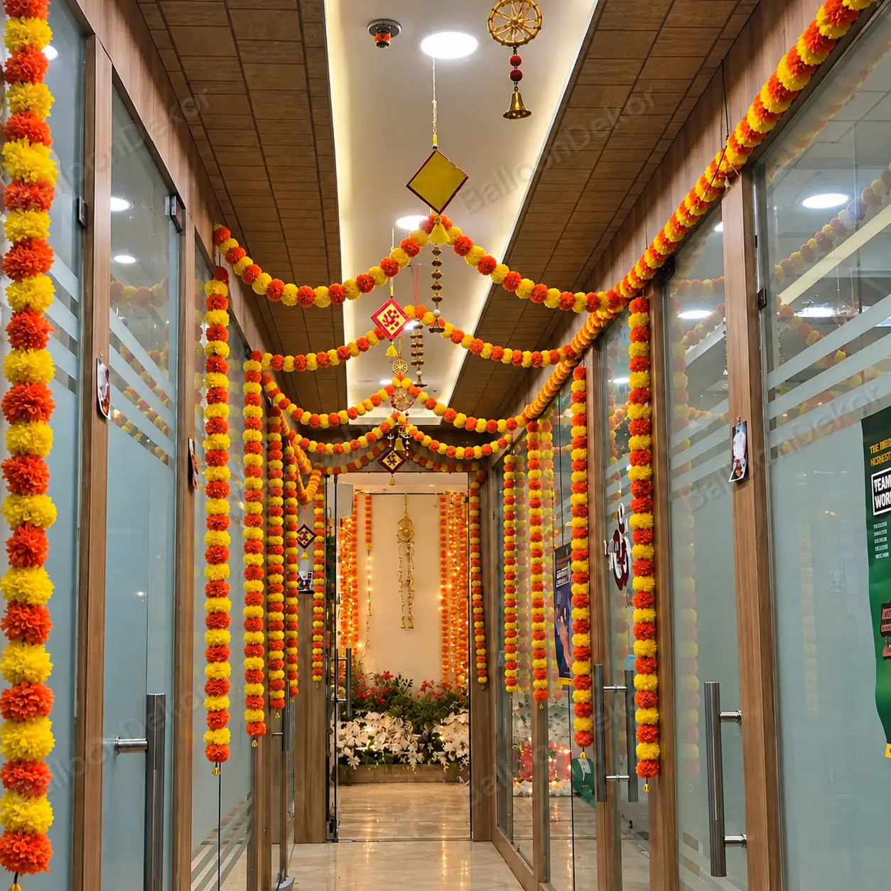 Corporate Diwali Flower Decor in Office — thumbnail 3