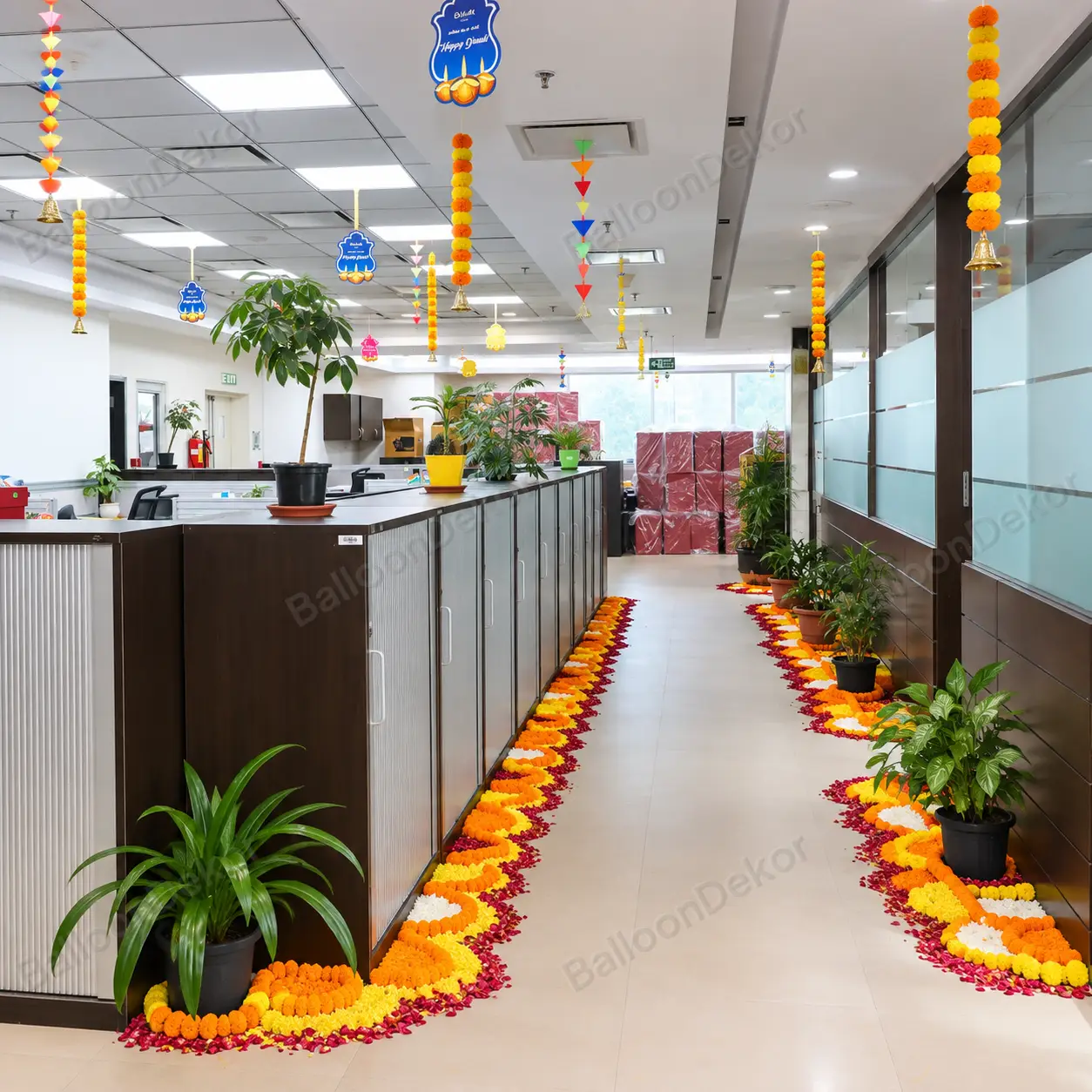 Corporate Diwali Flower Decor — photo 2