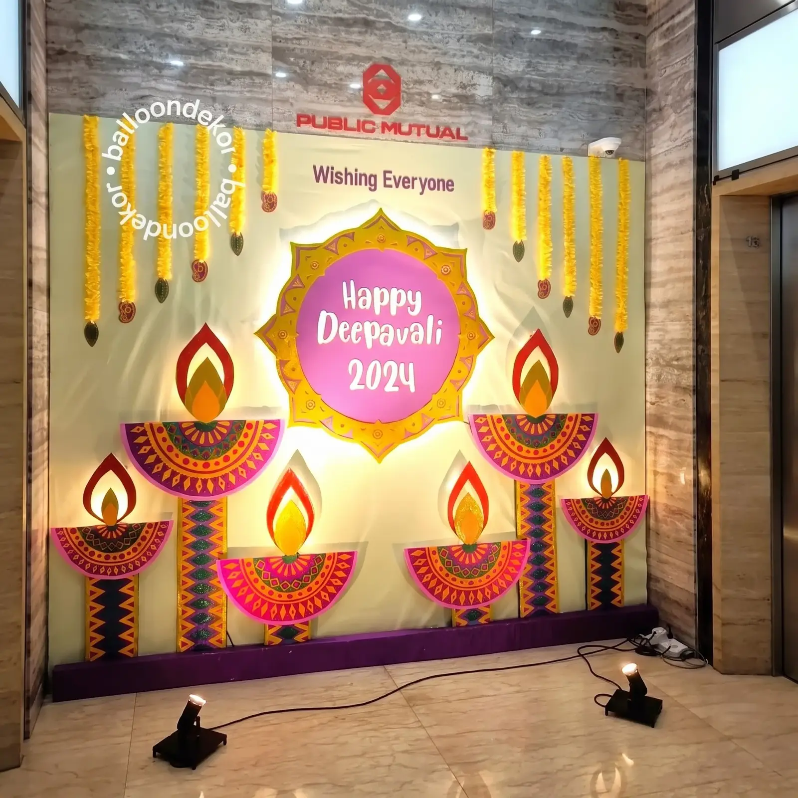 Customized Diwali Backdrop For Office — thumbnail 2