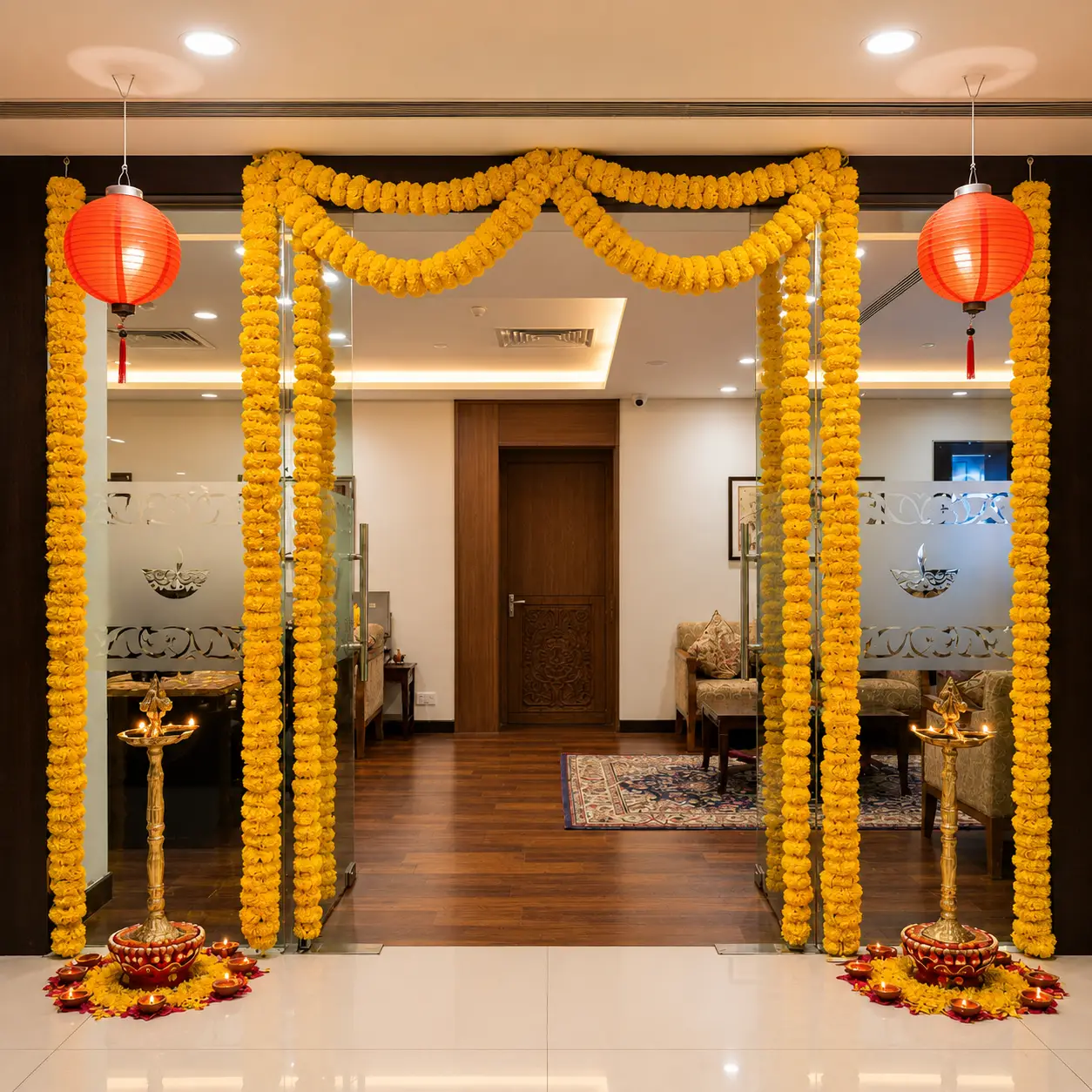 Diwali Special Office Entrance Decoration — Diwali Decoration