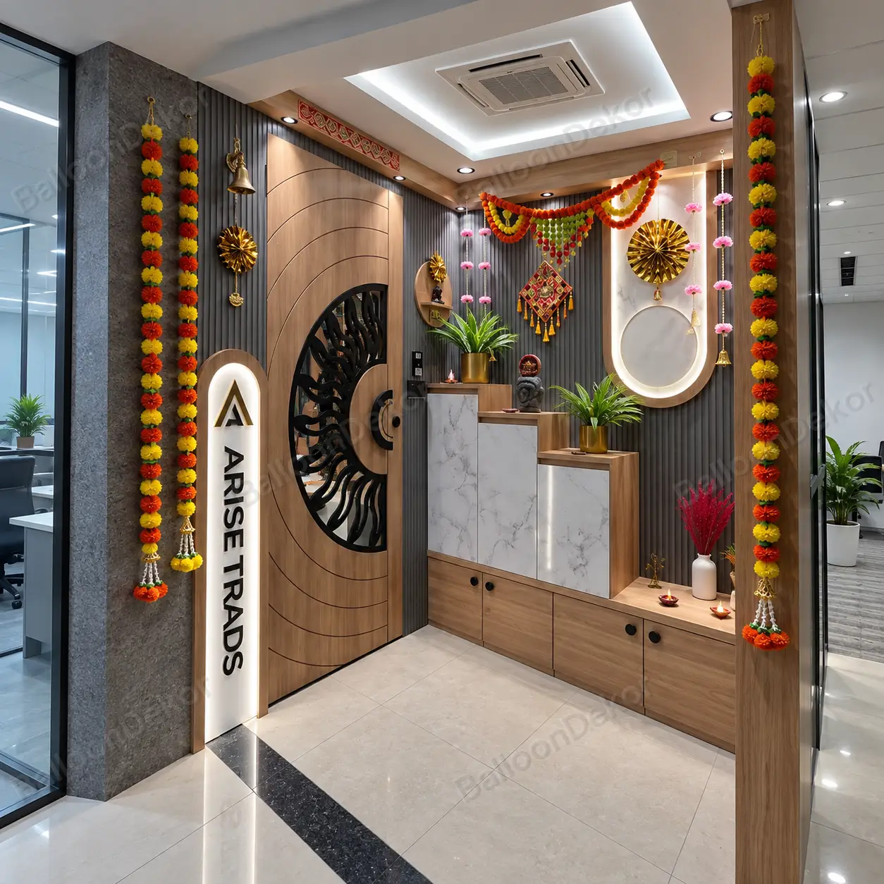 Festive Diwali Office Decoration — Diwali Decoration