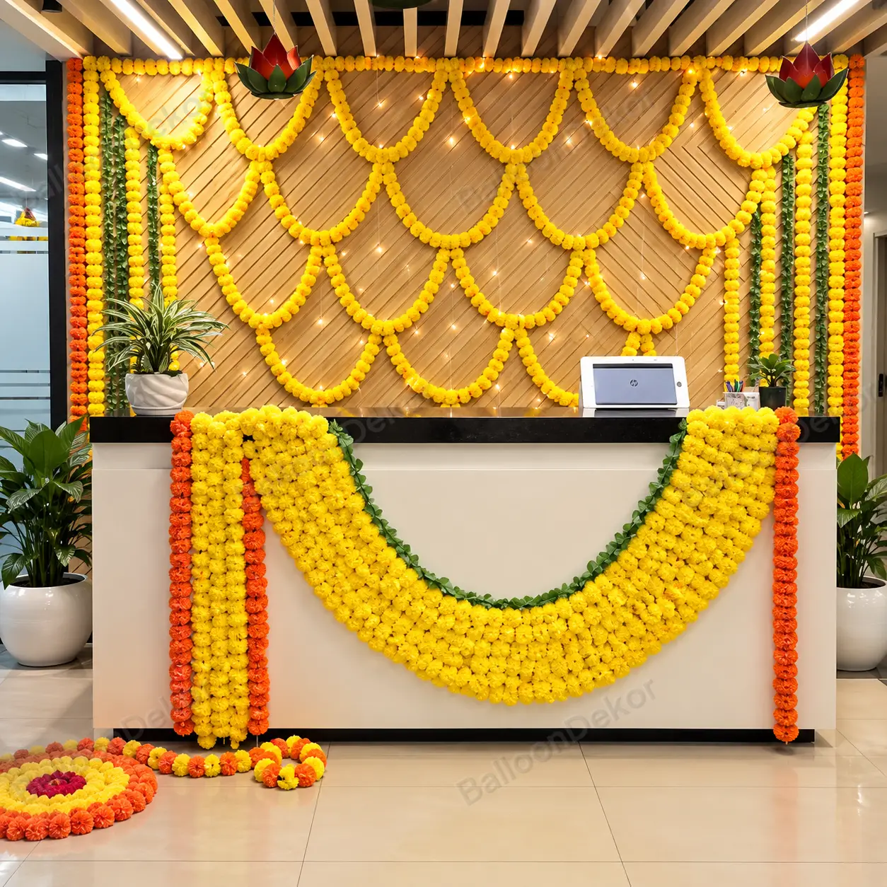 Flower Get & Reception Decor for Diwali — photo 2