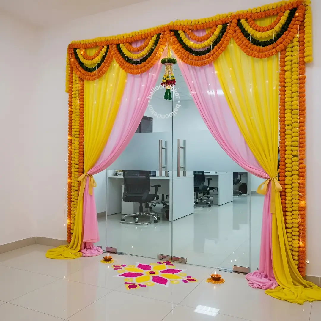 Premium Diwali Office Entrance Gate Setup — thumbnail 2