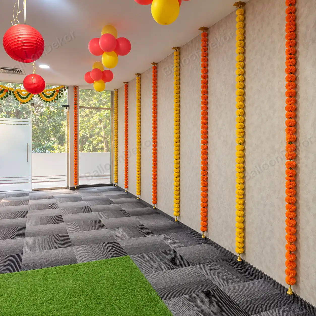 Simple Diwali Office Flower Setup — thumbnail 2