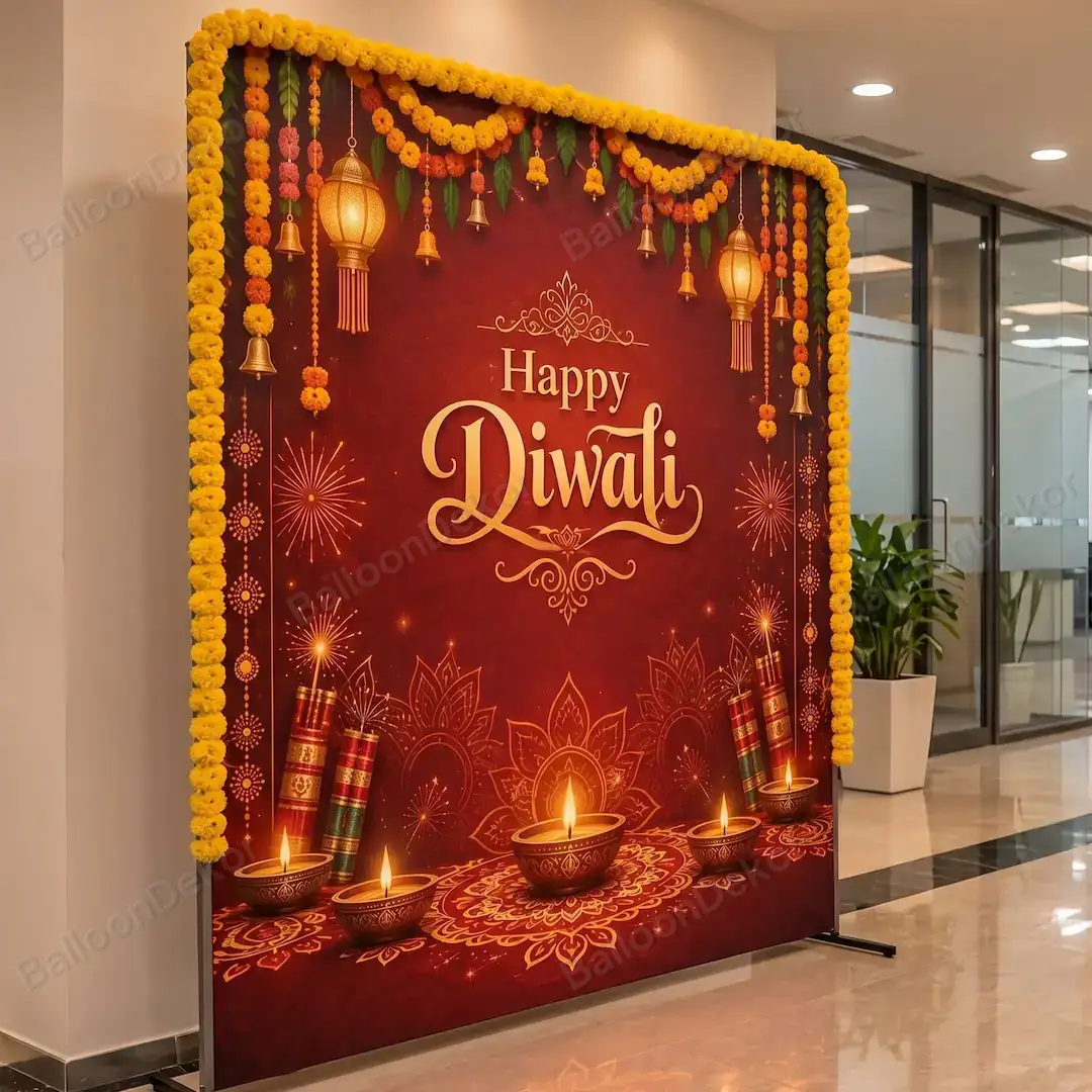 Traditional Backdrop Decor for Diwali — thumbnail 2