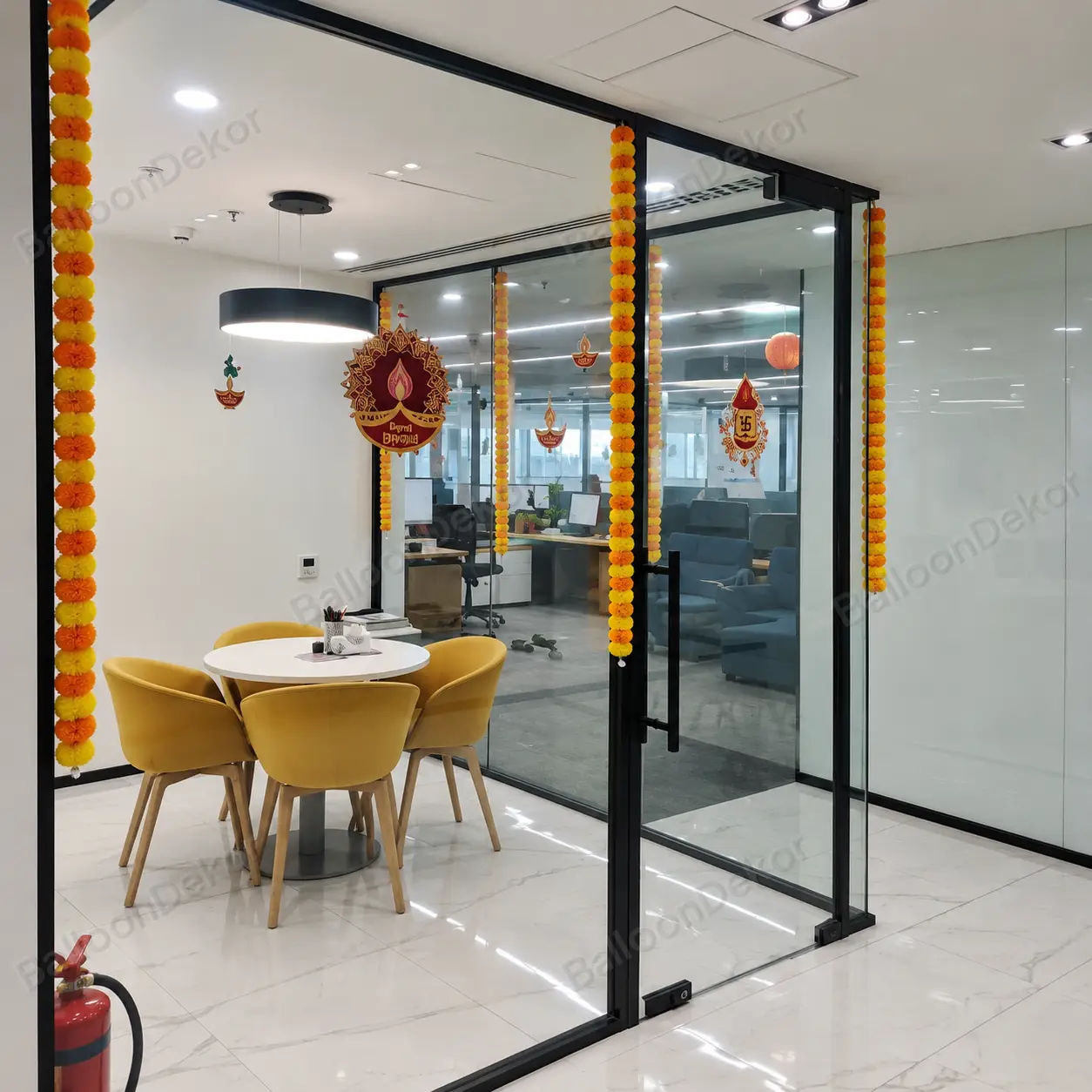 Vibrant Diwali Office Reception Decor — thumbnail 4