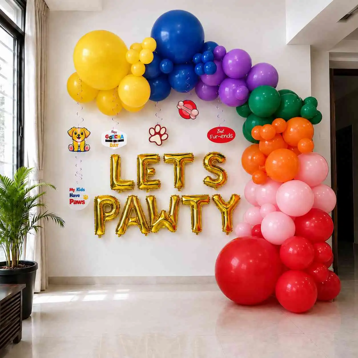 Let’s Pawty Pet Birthday Balloon Decoration — thumbnail 2