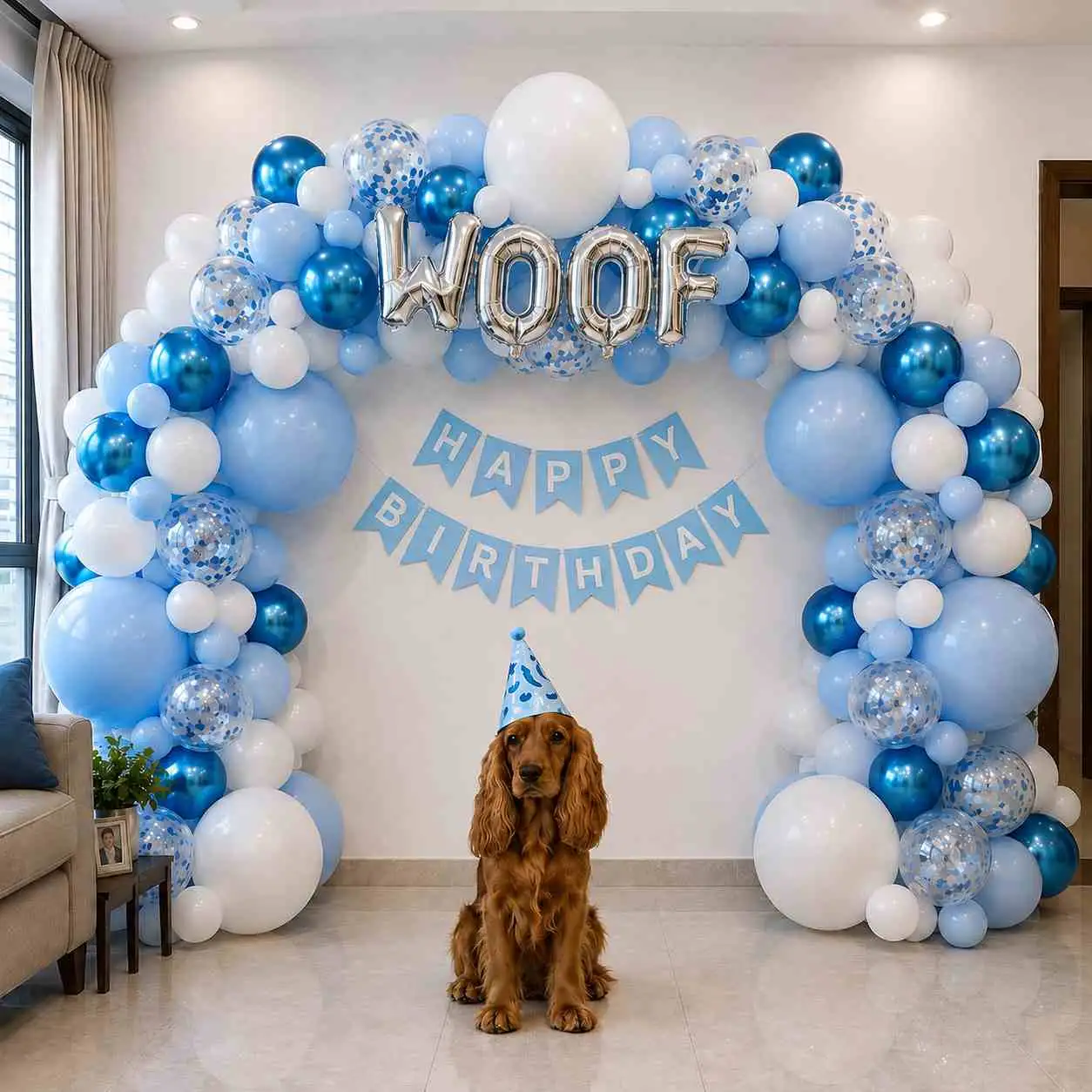 Plain Pet Birthday Balloon Decoration
