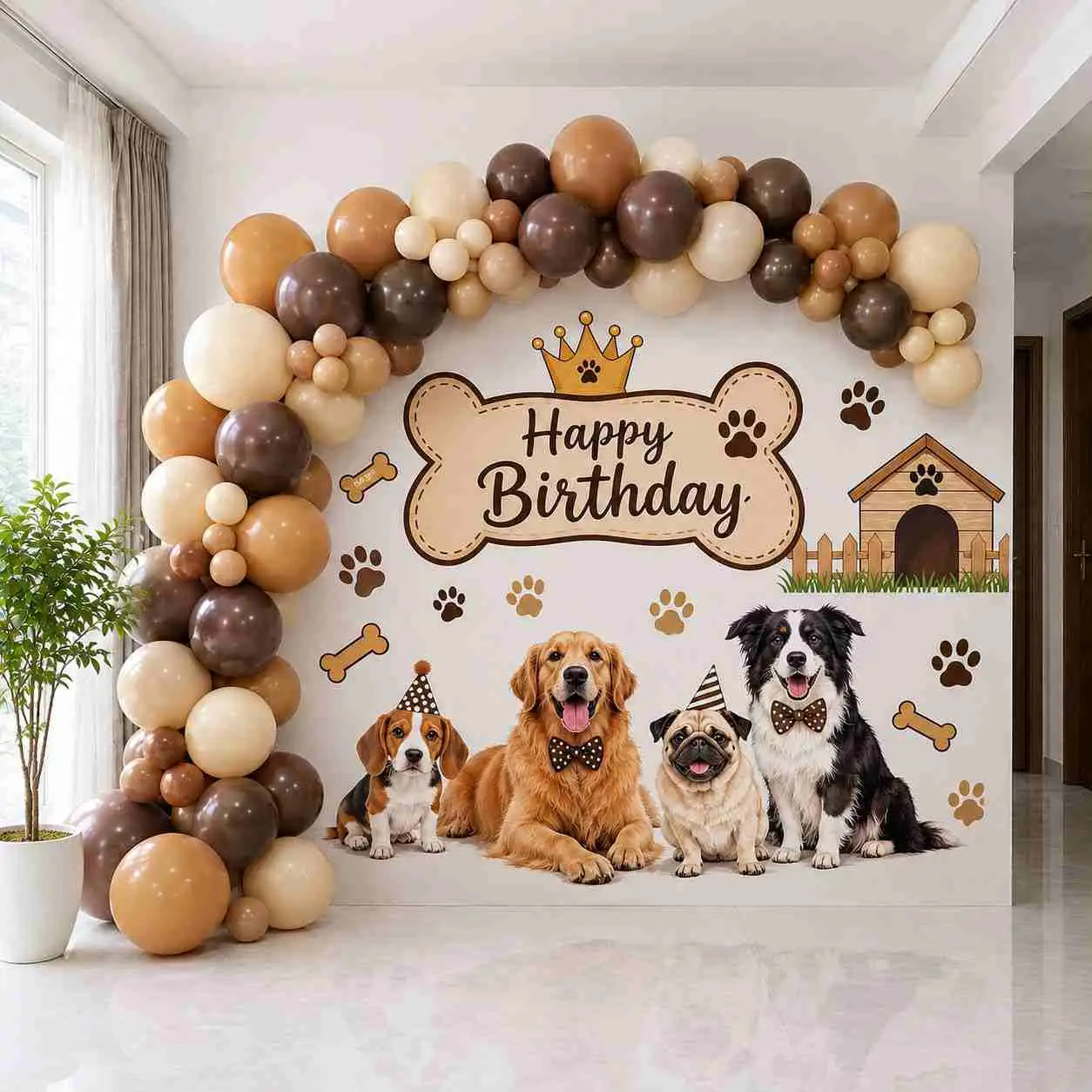 Royal Paw Dog Birthday Decoration — Pet Birthday Decoration for Dogs & Cats