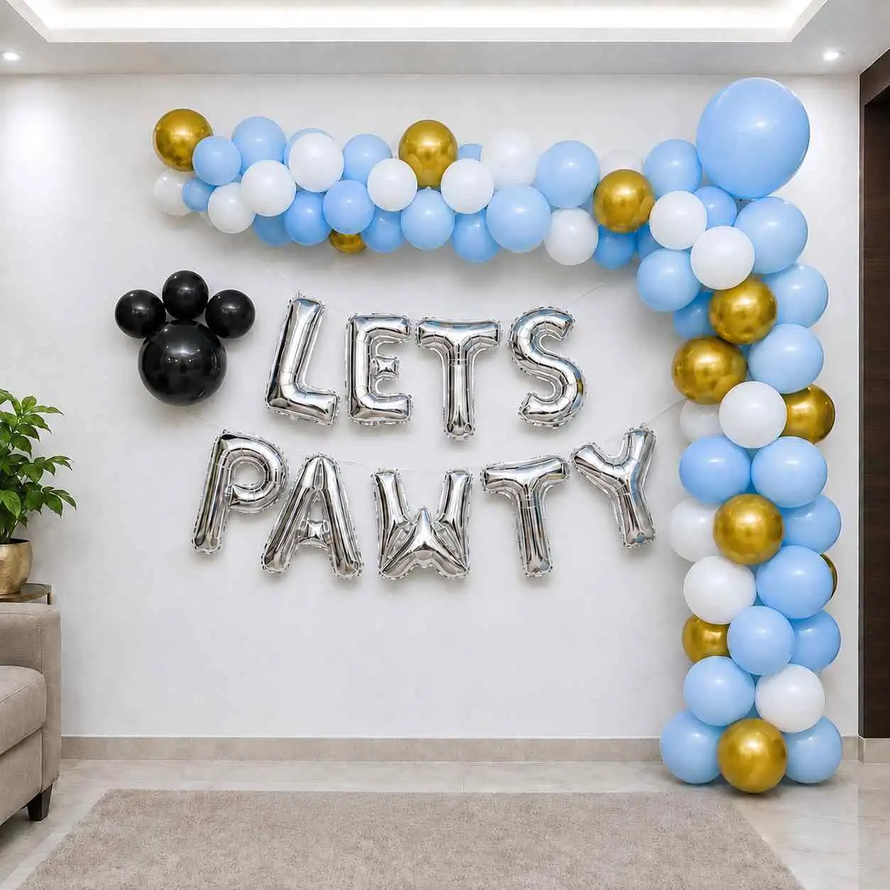 Simple Lets Pawty Pet Birthday Decoration — thumbnail 2