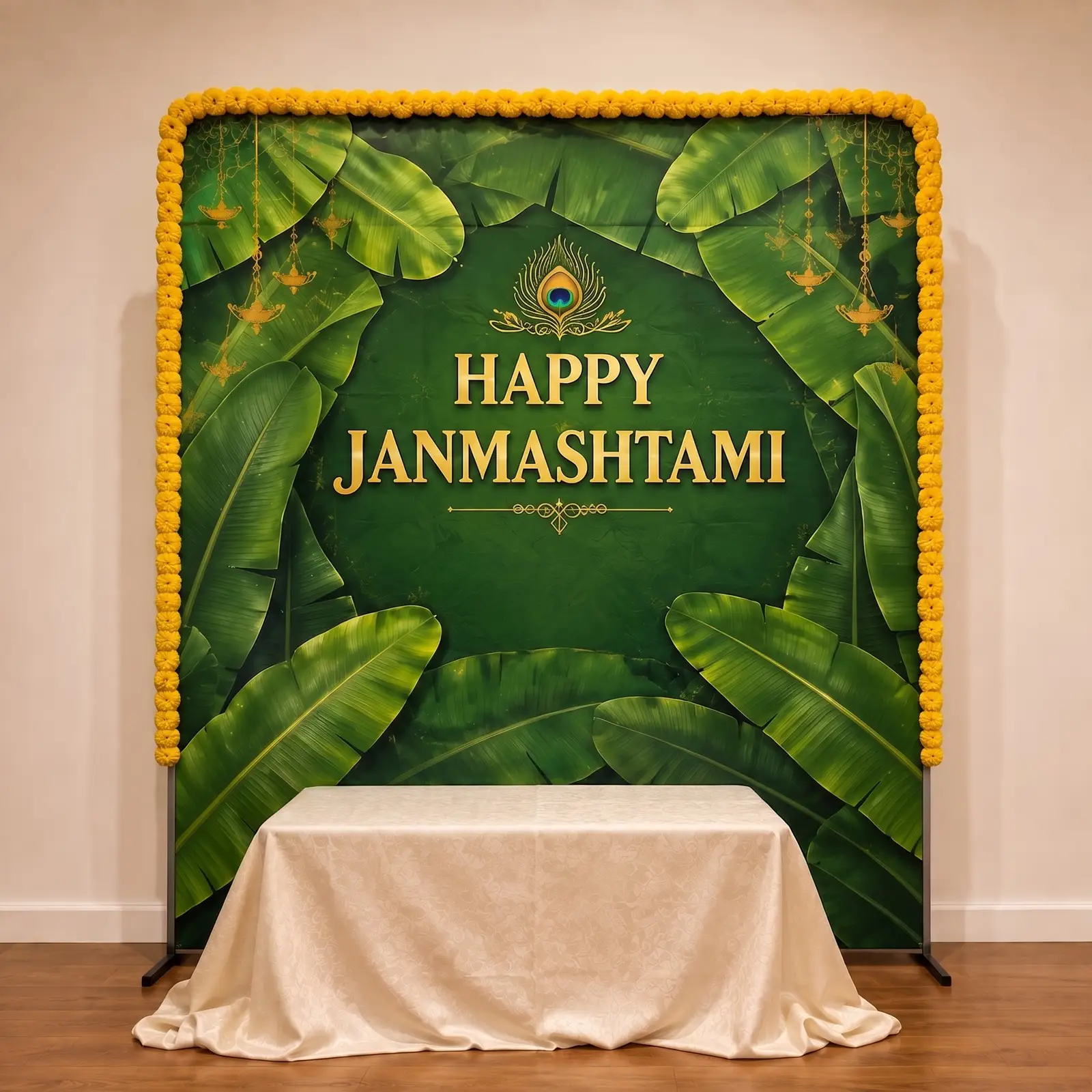 Backdrop Decoration for Krishna Janmashtami — thumbnail 3