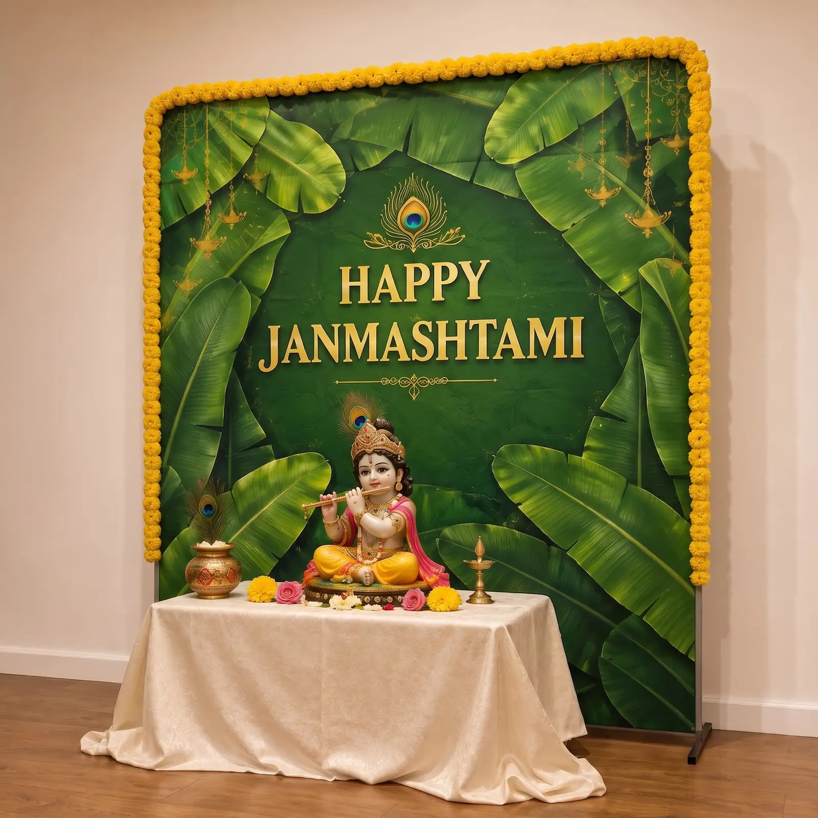 Backdrop Decoration for Krishna Janmashtami — thumbnail 2
