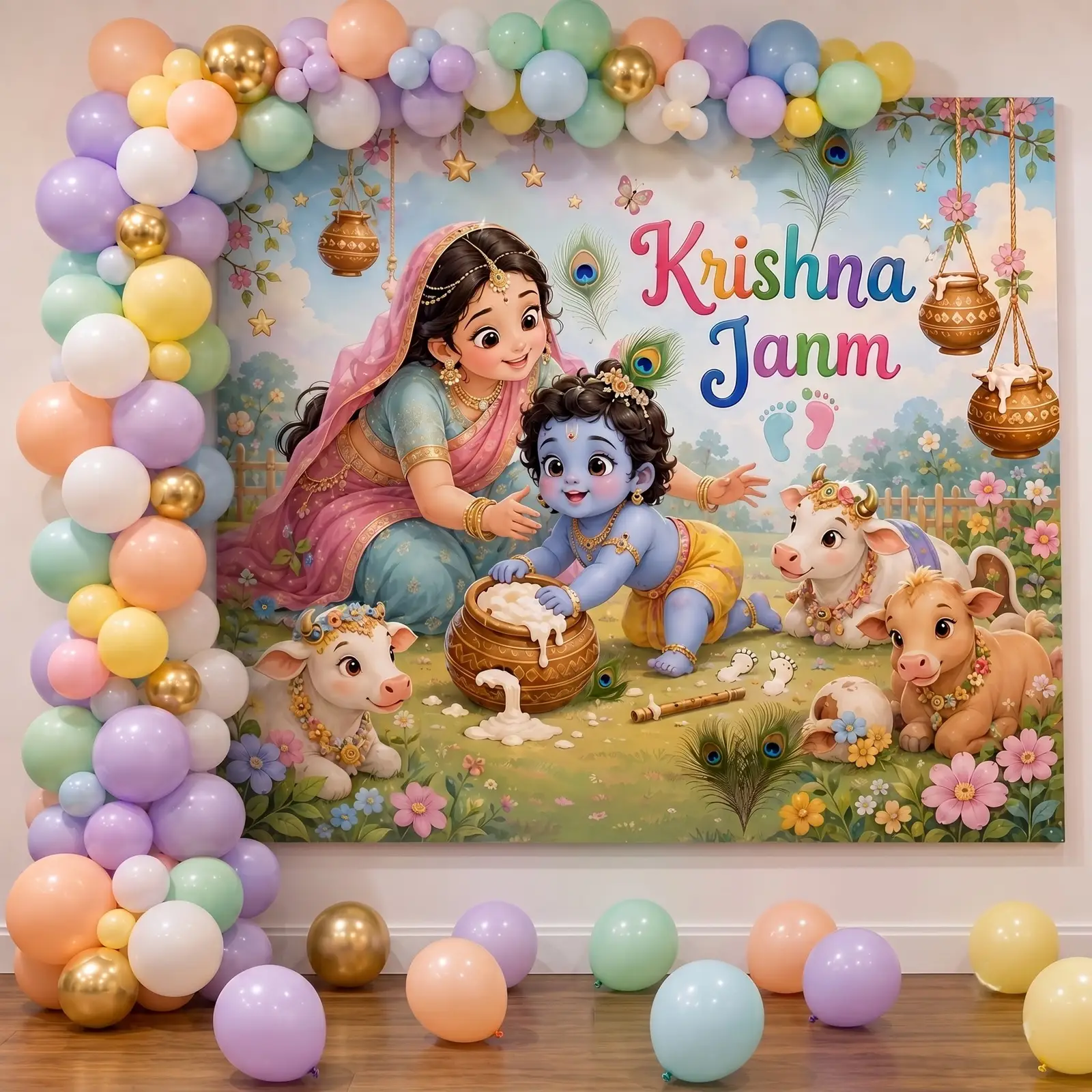 Bal Krishna Janmashtami Celebration Decor — thumbnail 1