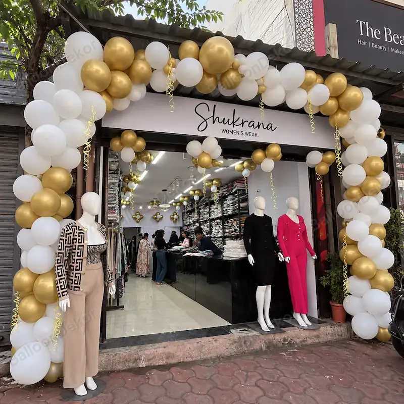 Balloon Arch for Boutique Shop Inauguration — Shop & Office Opening Decoration