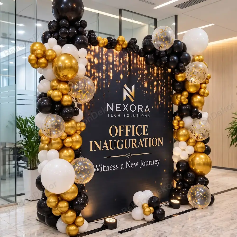 Luxury Office Inauguration Backdrop Setup — thumbnail 2
