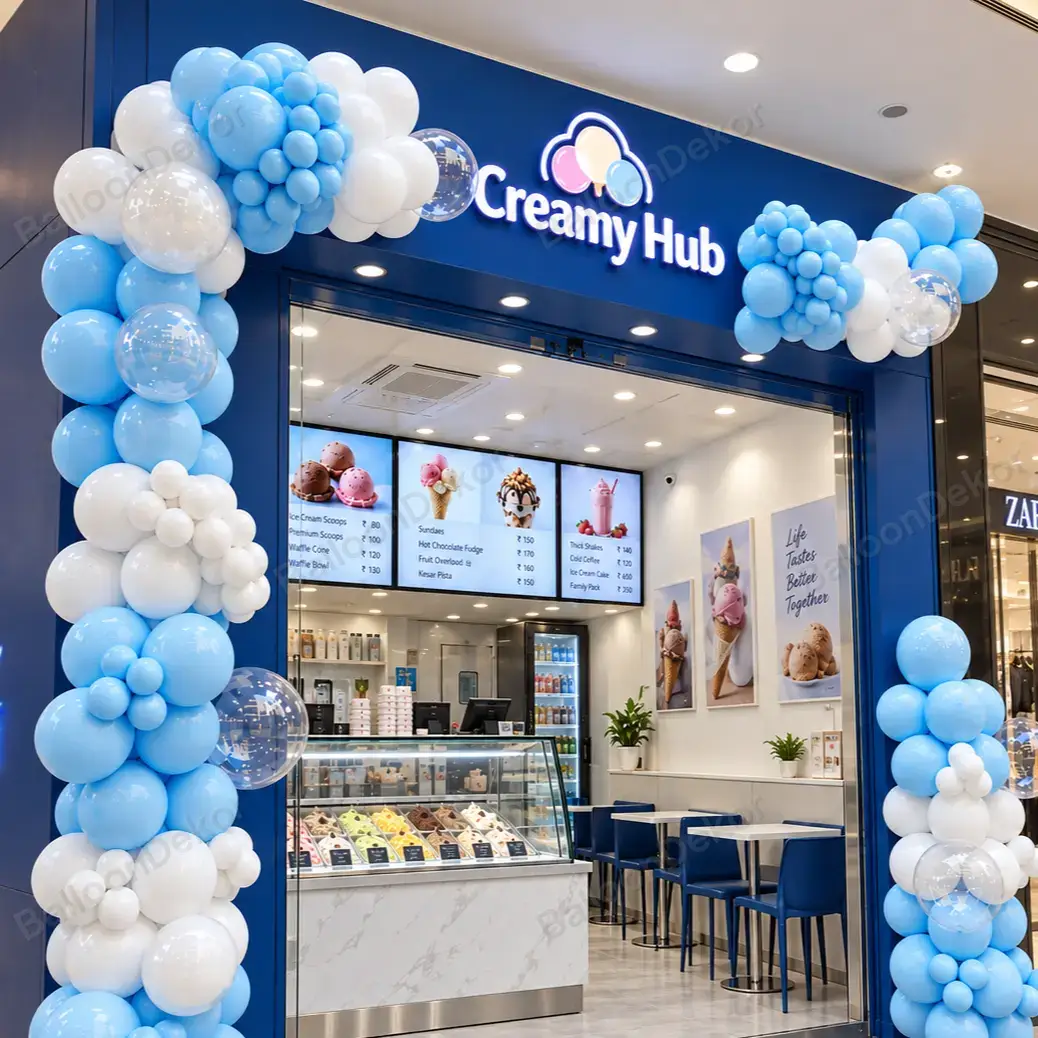 New Ice Cream Shop Opening Gate Decor — thumbnail 2