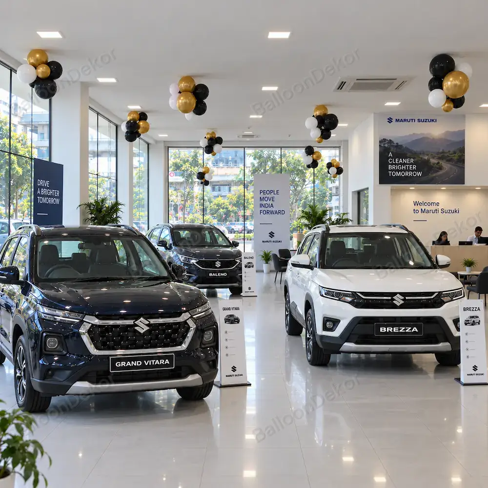 Car Showroom Inauguration Balloon Decoration — Shop & Office Opening Decoration