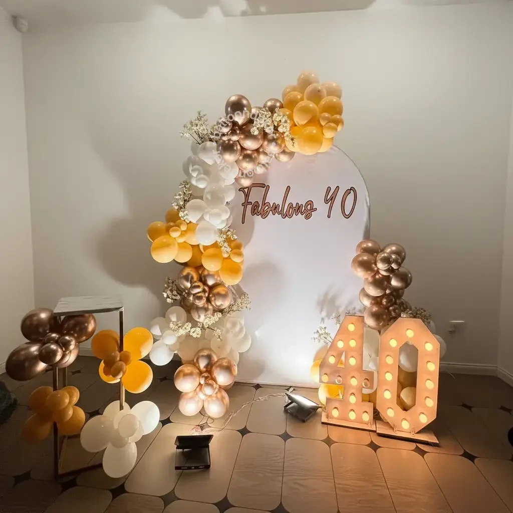 Golden 40th Birthday Theme Decor — thumbnail 2