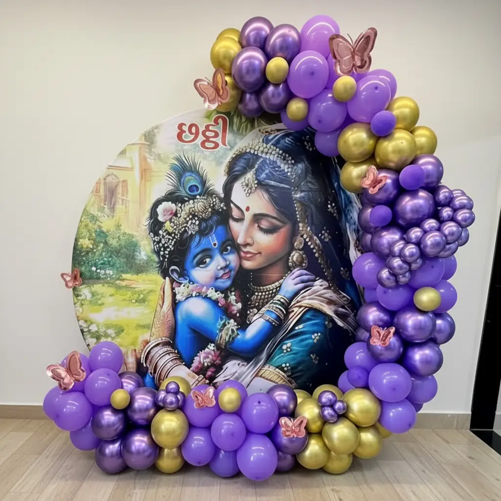 Premium Baby Chathi Ring Backdrop