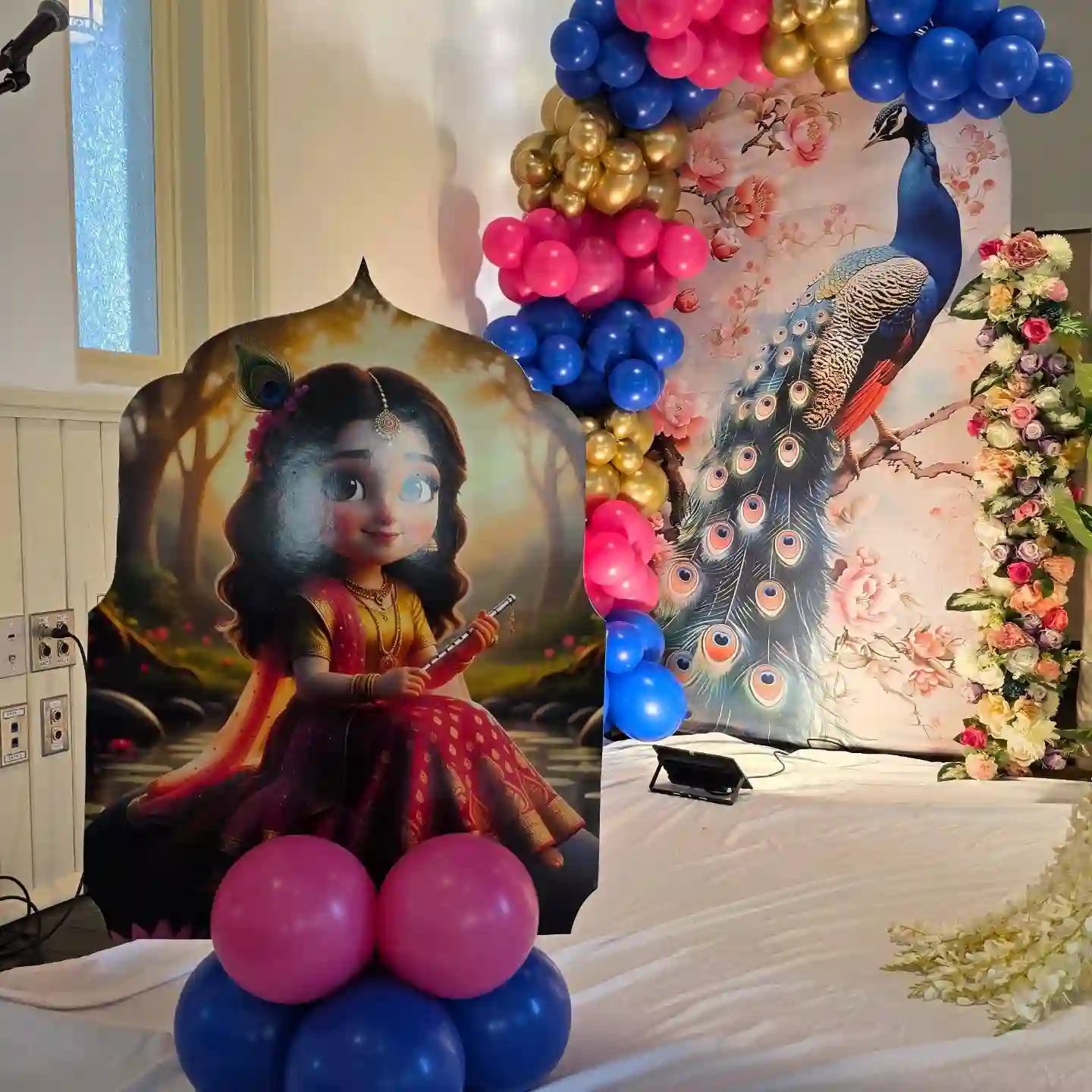 Radha Krishna Theme Baby Shower Decor — thumbnail 3