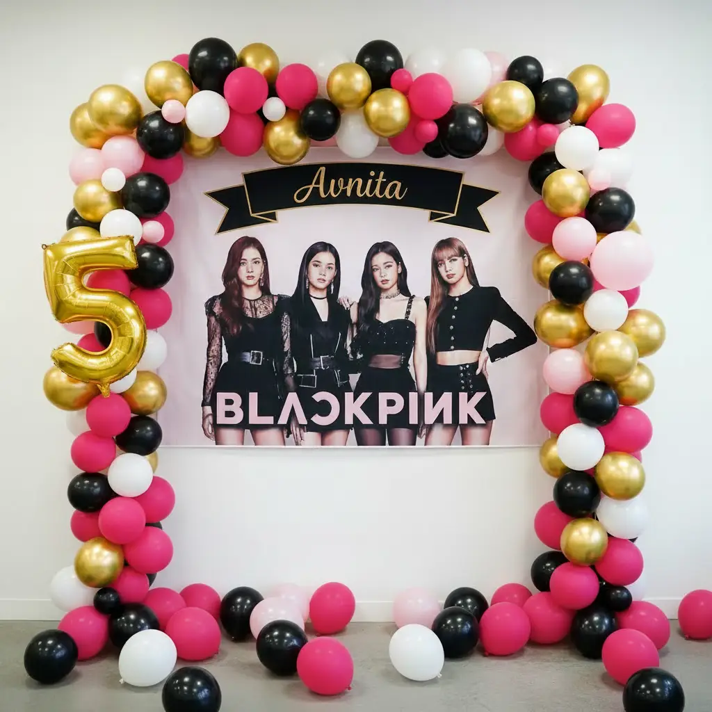 Blackpink Theme Balloon Backdrop Decor
